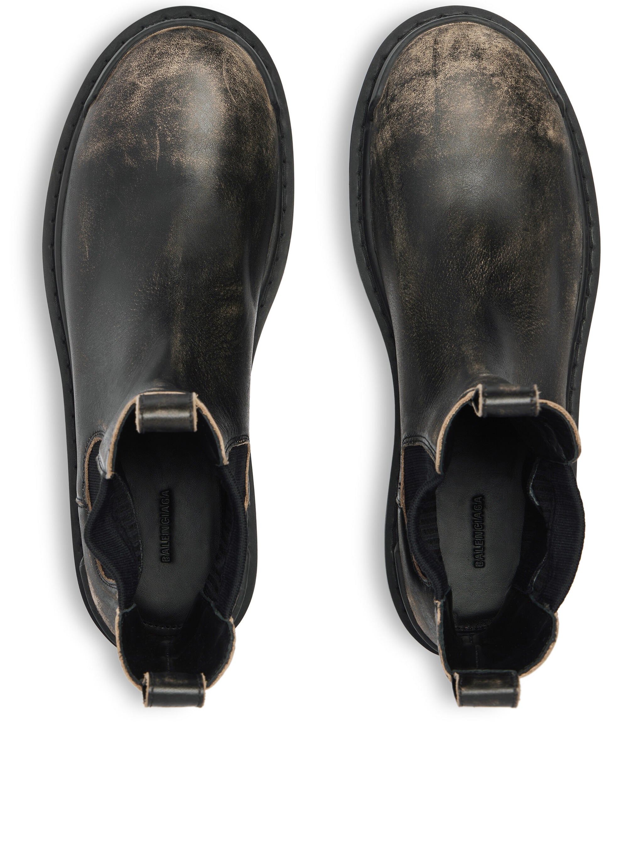 Black Strike Chels Chunky Leather Boots