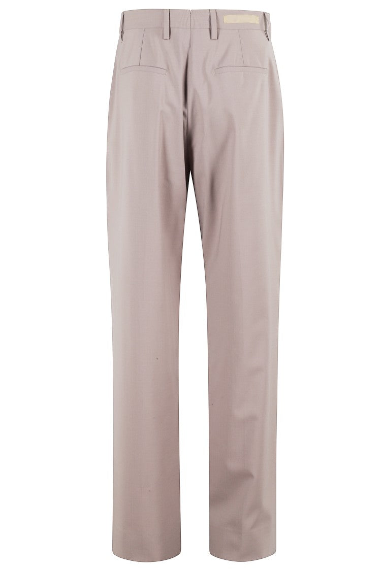 Tailored Straight-Leg Trousers With Subtle Waistband