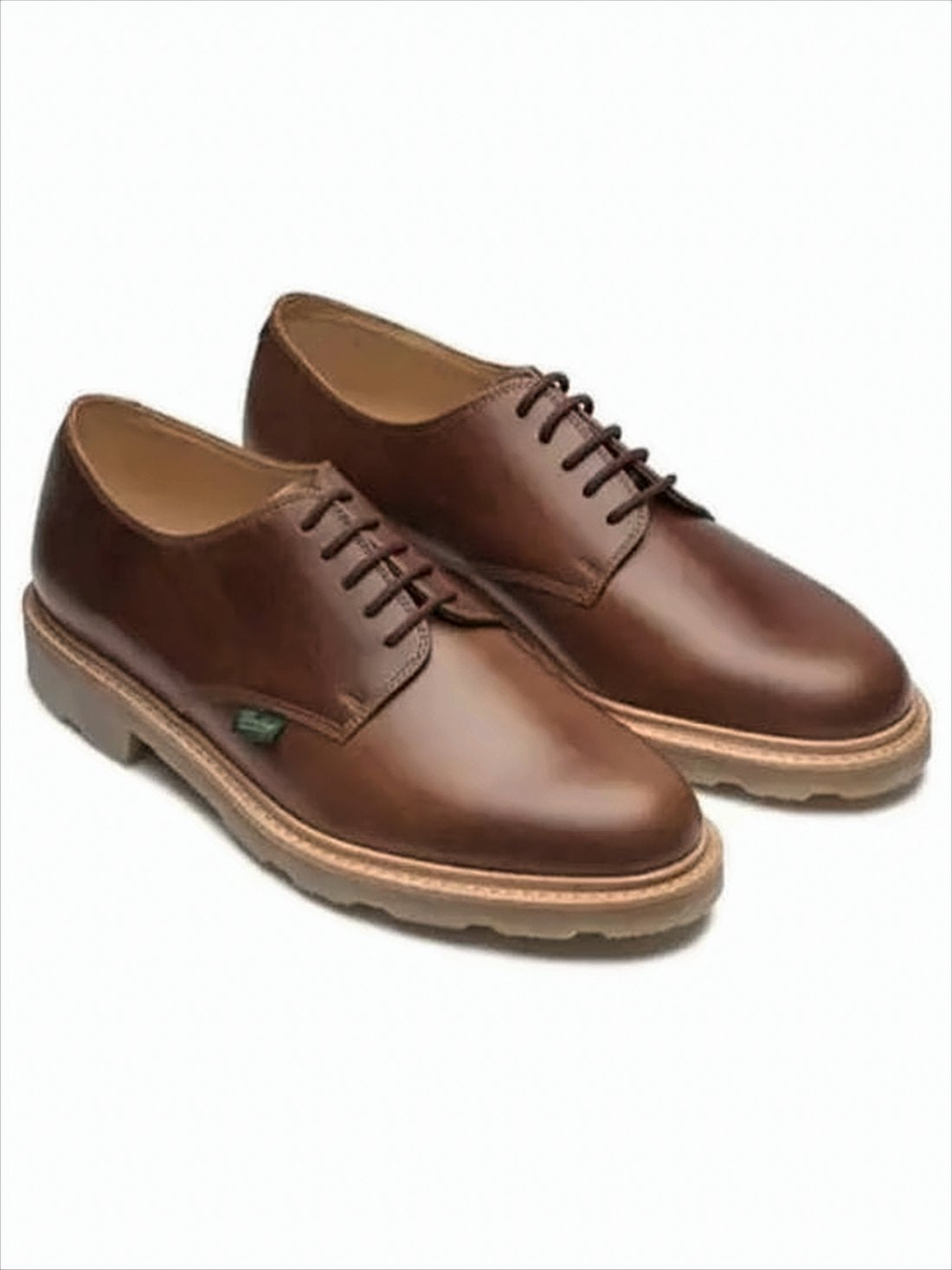 Classic Brown Leather Dress Shoes with Lace-up Closure
