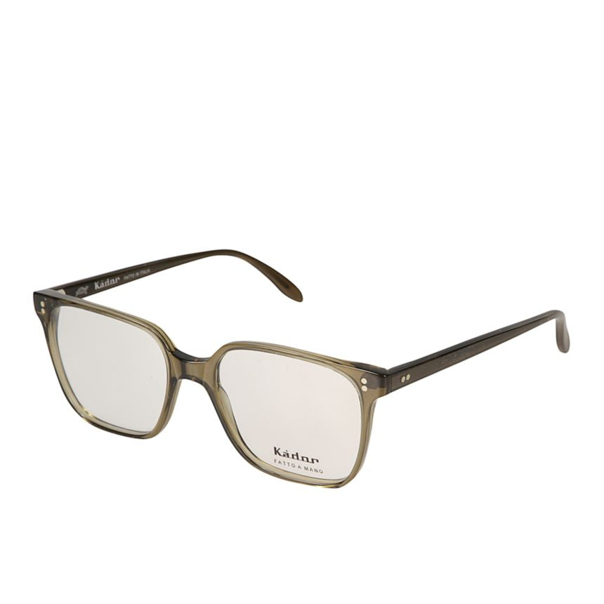 Gregory Translucent Brown Acetate Eyeglasses with Silver Rivet Details