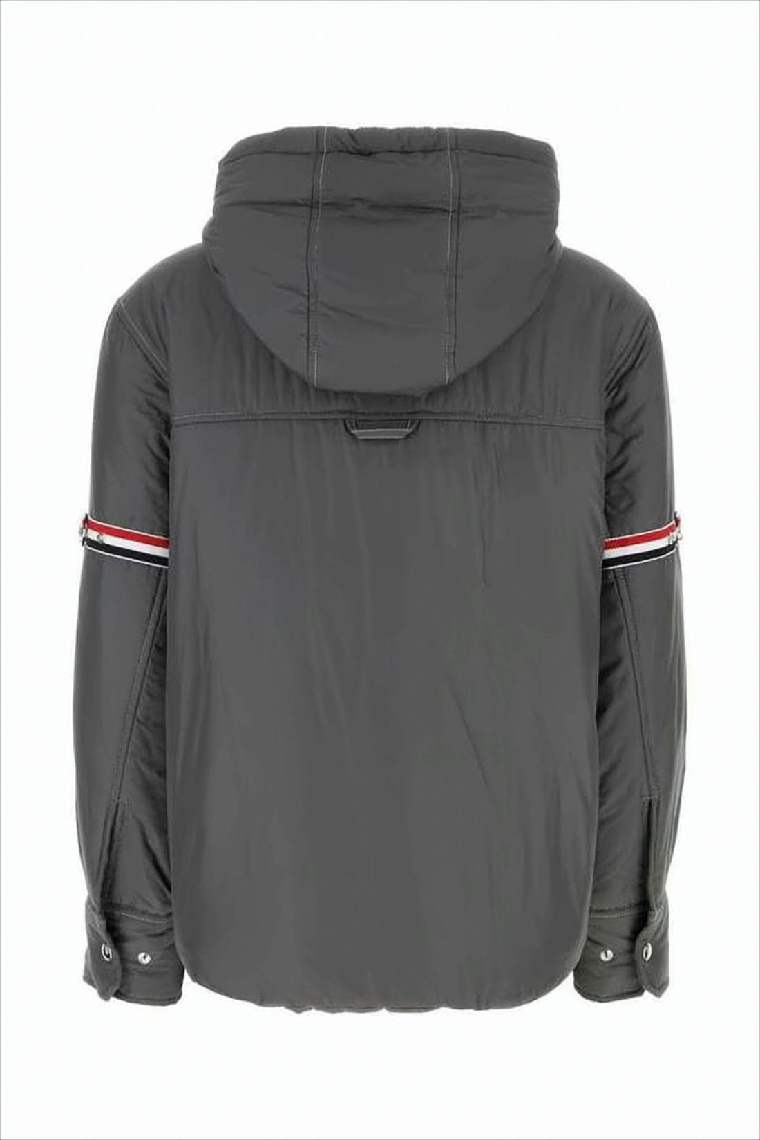 Boxy Cropped Jacket with Hood and Striped Detail