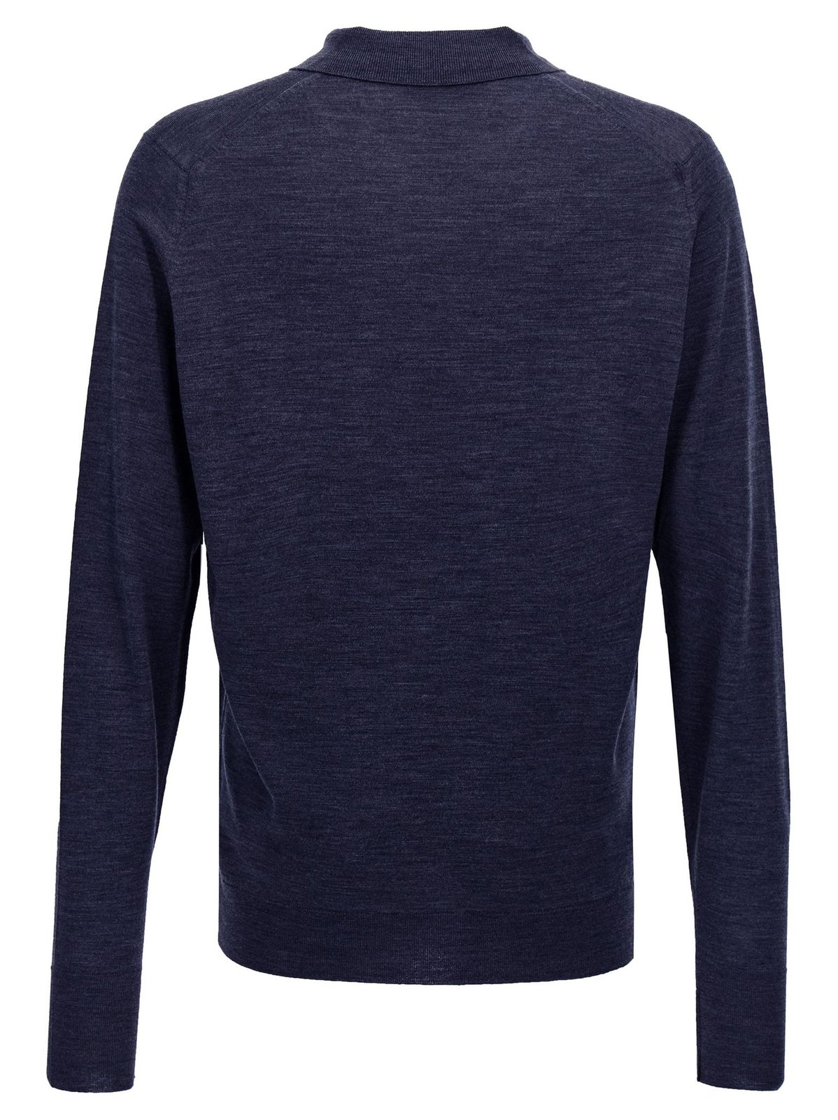 Long-Sleeve Polo Shirt With Classic Collar And Fitted Silhouette