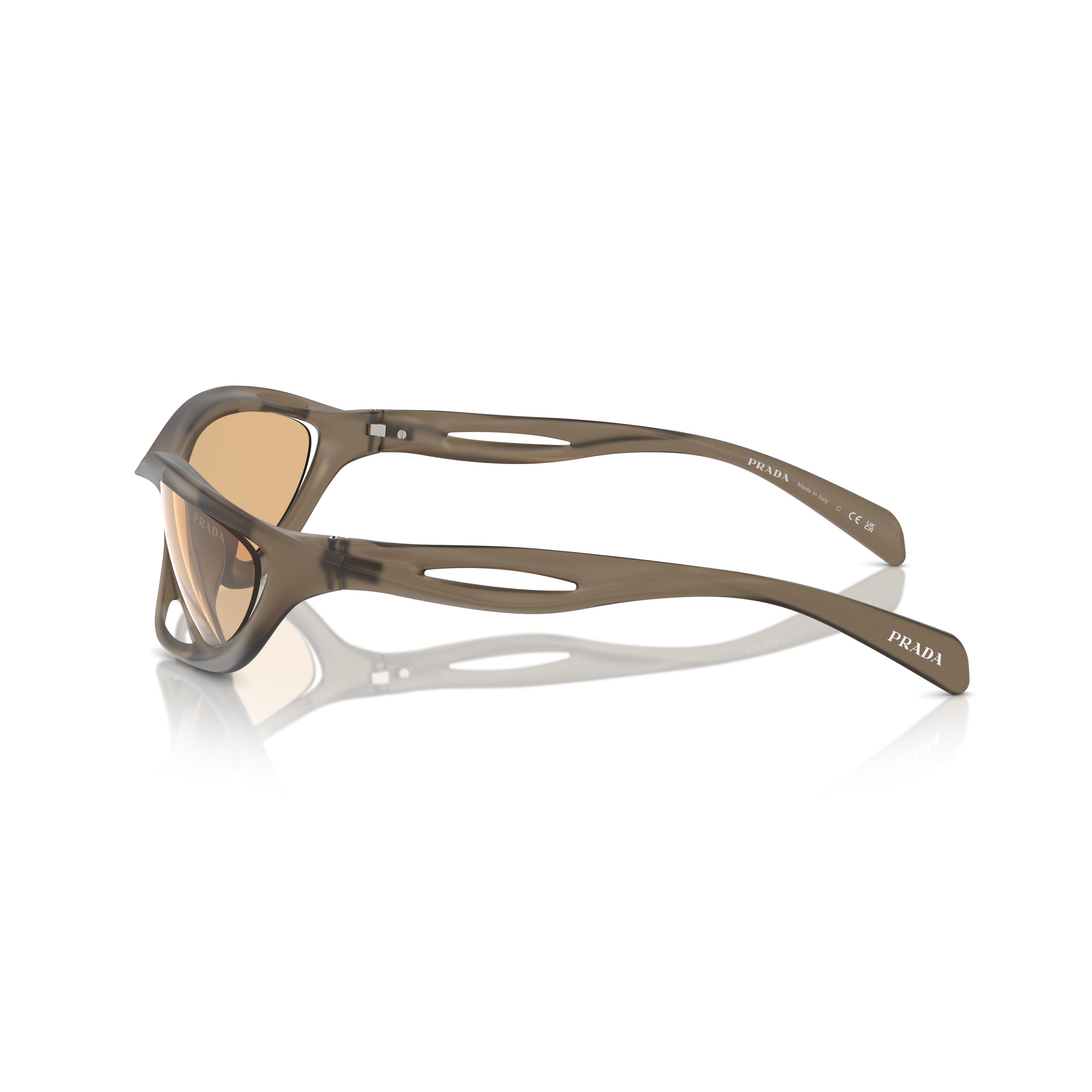0pr A26s Sculptural Brown Sunglasses