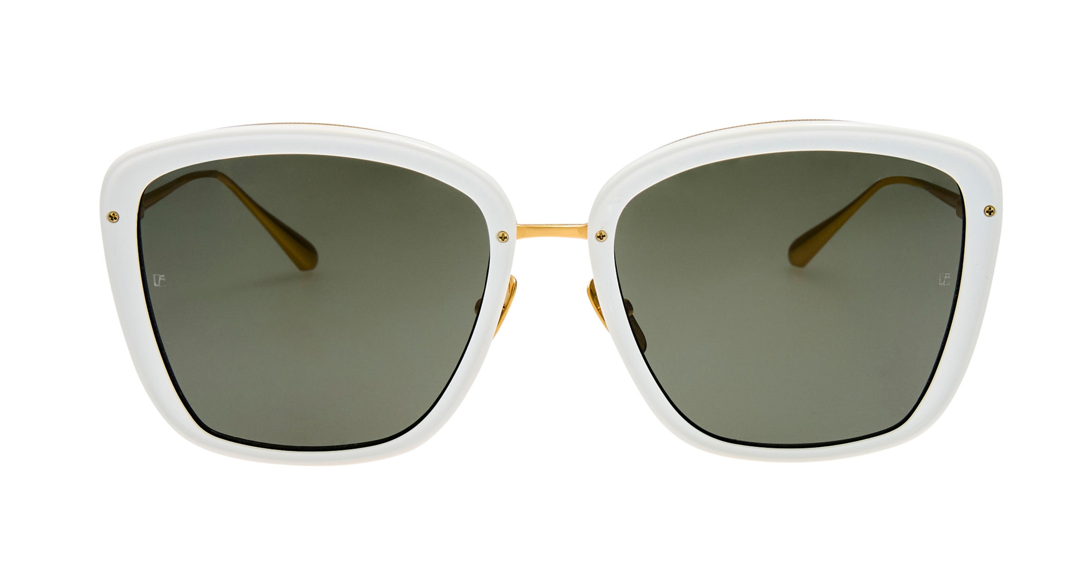 Lfl Bold Oversized Square Sunglasses with Gold-Toned Accents