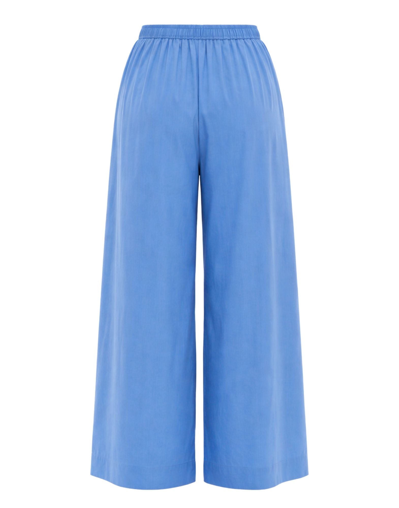 Wide Leg Cotton Blue Women’s Pants