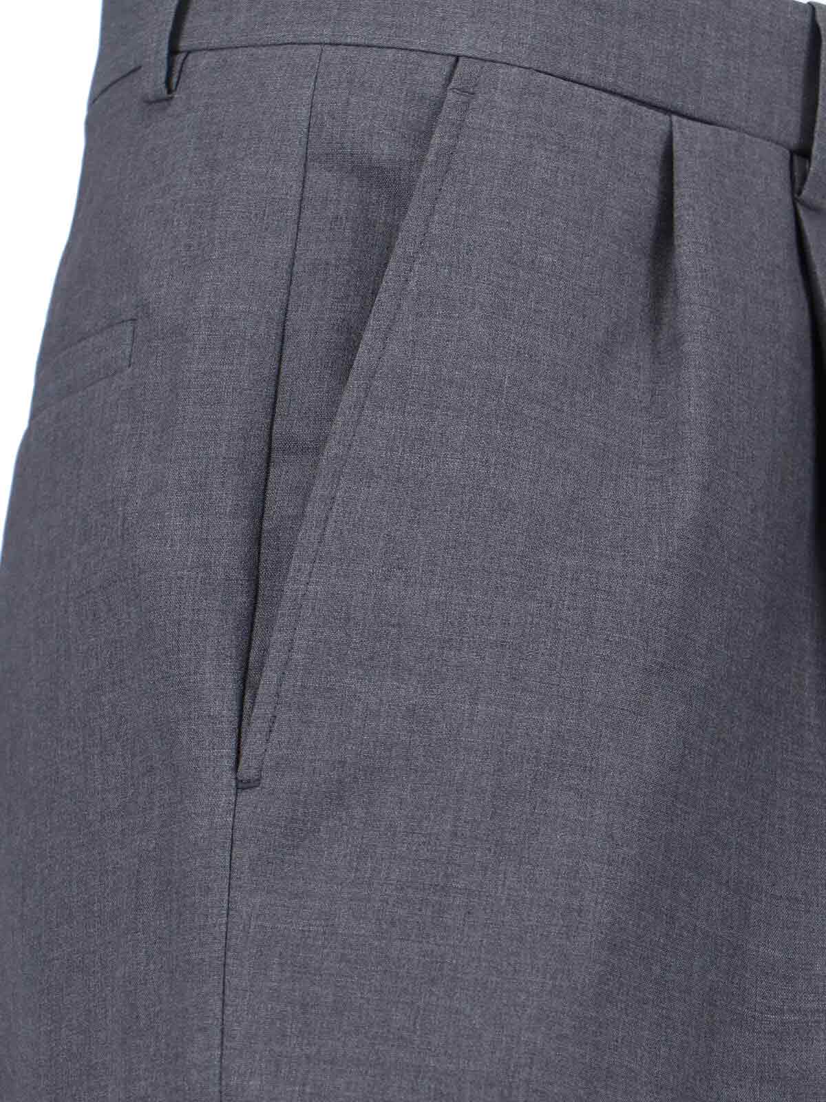 Tailored Wool Trousers – Grey