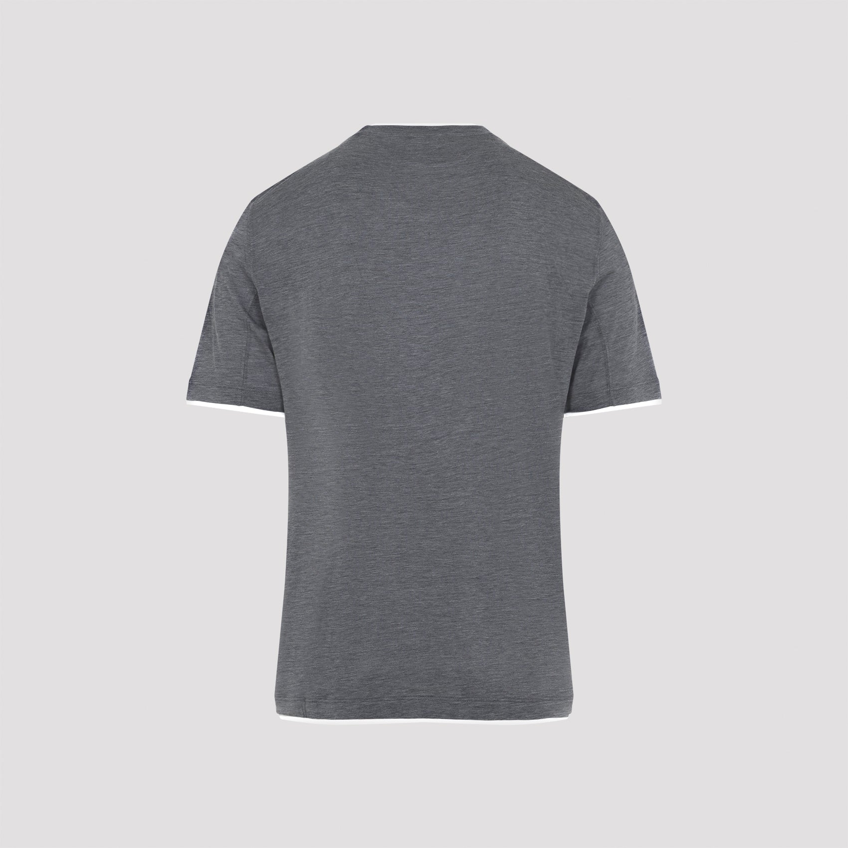 Short-Sleeved Crew Neck T-Shirt With Contrast Trim