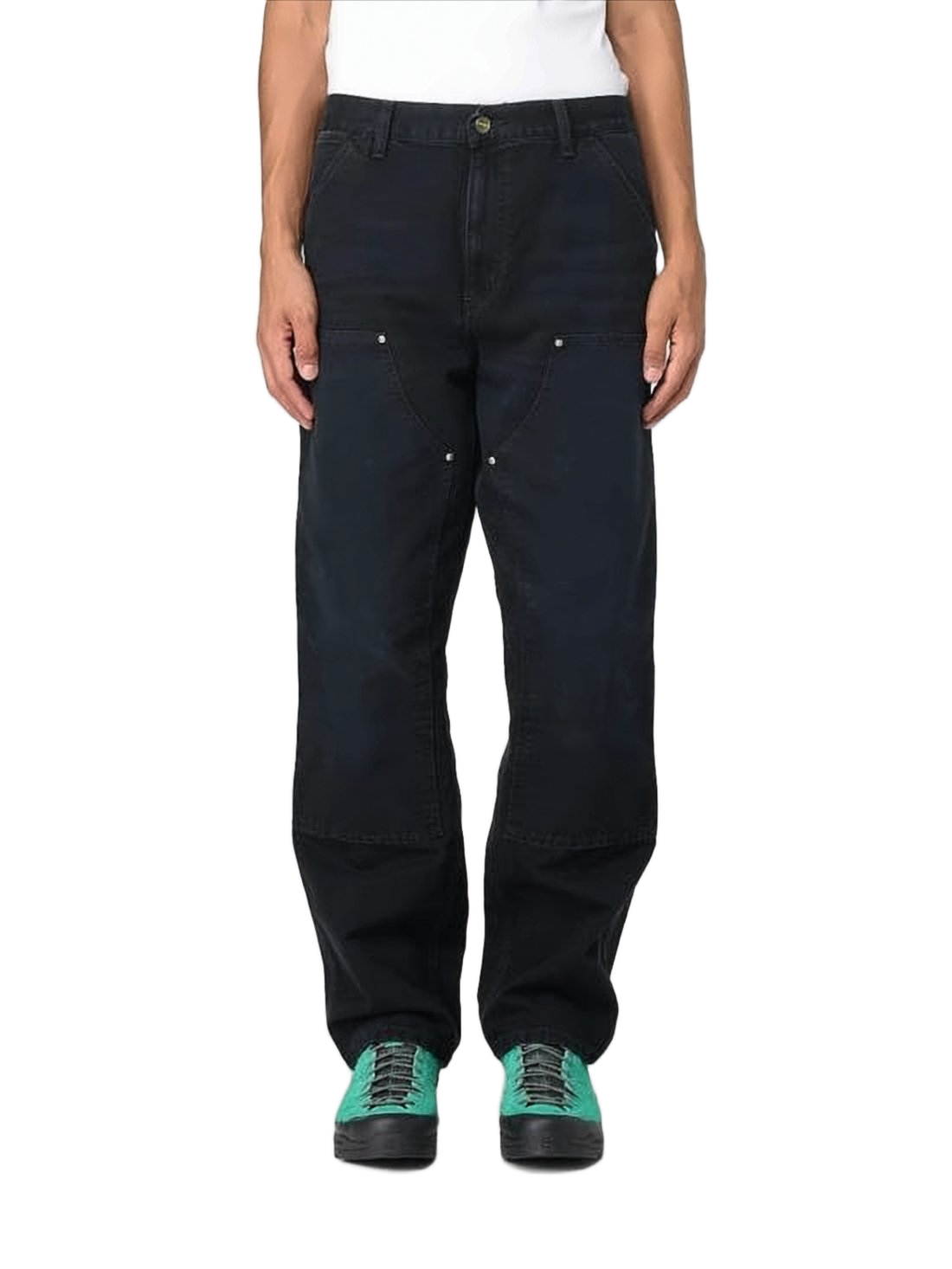 Relaxed Fit Black Denim Pants