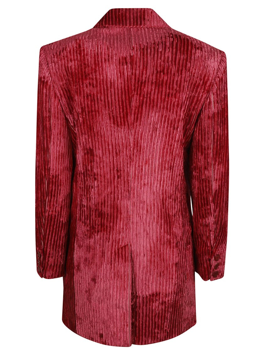 Double-Breasted Corduroy Jacket With Tailored Fit