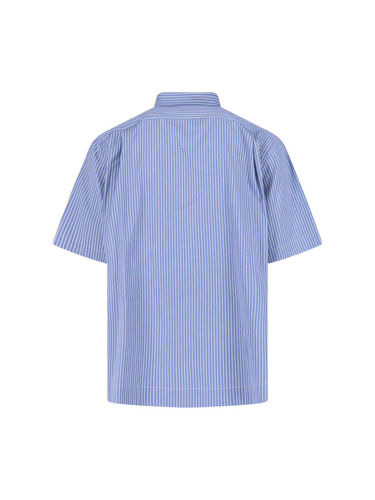 Blue Striped Cotton Poplin Shirt