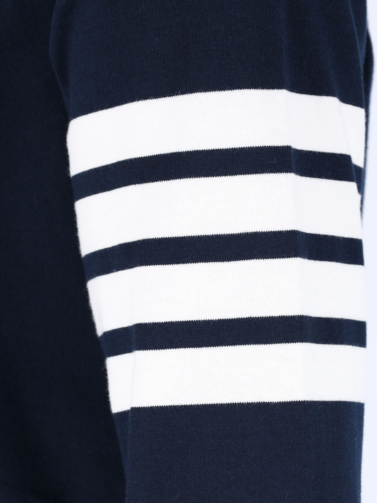 Navy 4-Bar Cotton Polo