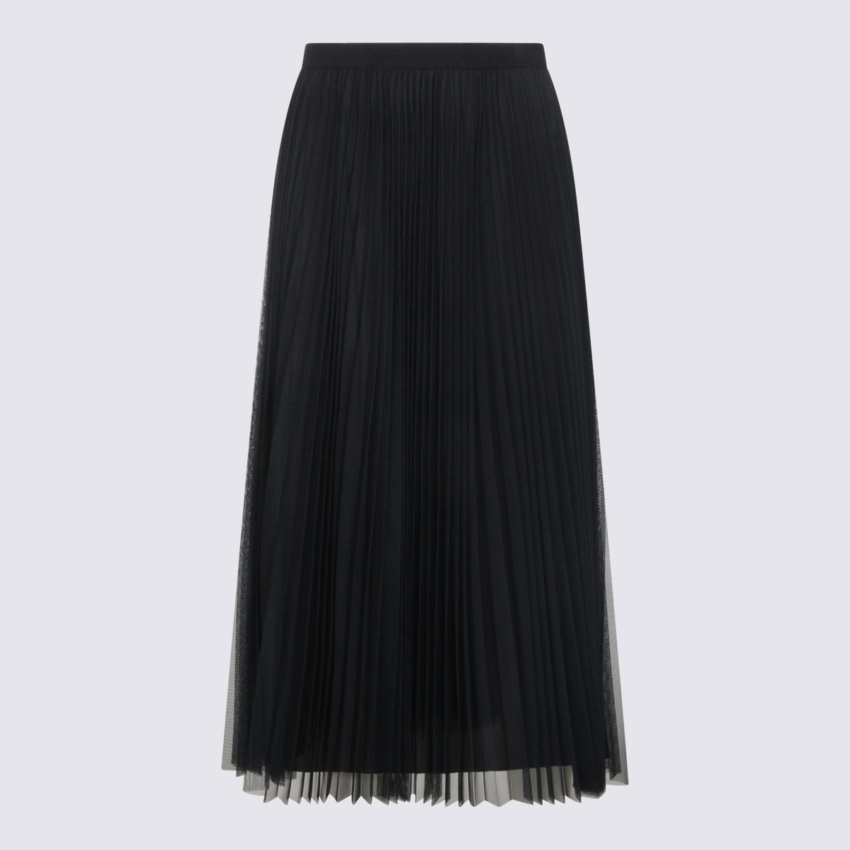 Navy High-Waisted Maxi Skirt