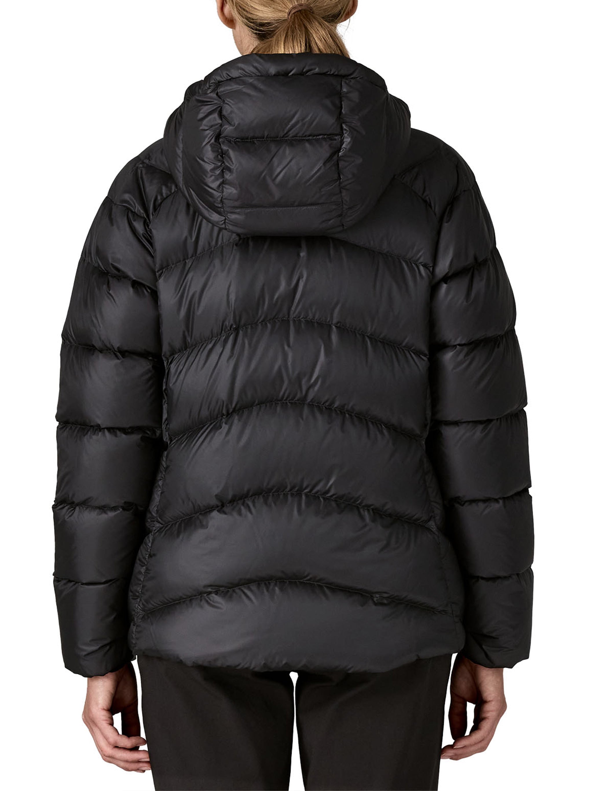 Black Fitz Roy Down Hoody Polyester Jacket