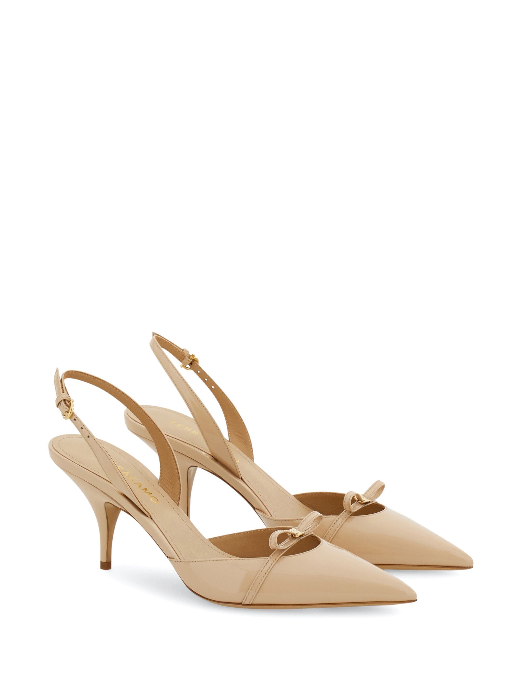 Black Gylla Pointed Toe Patent Pumps