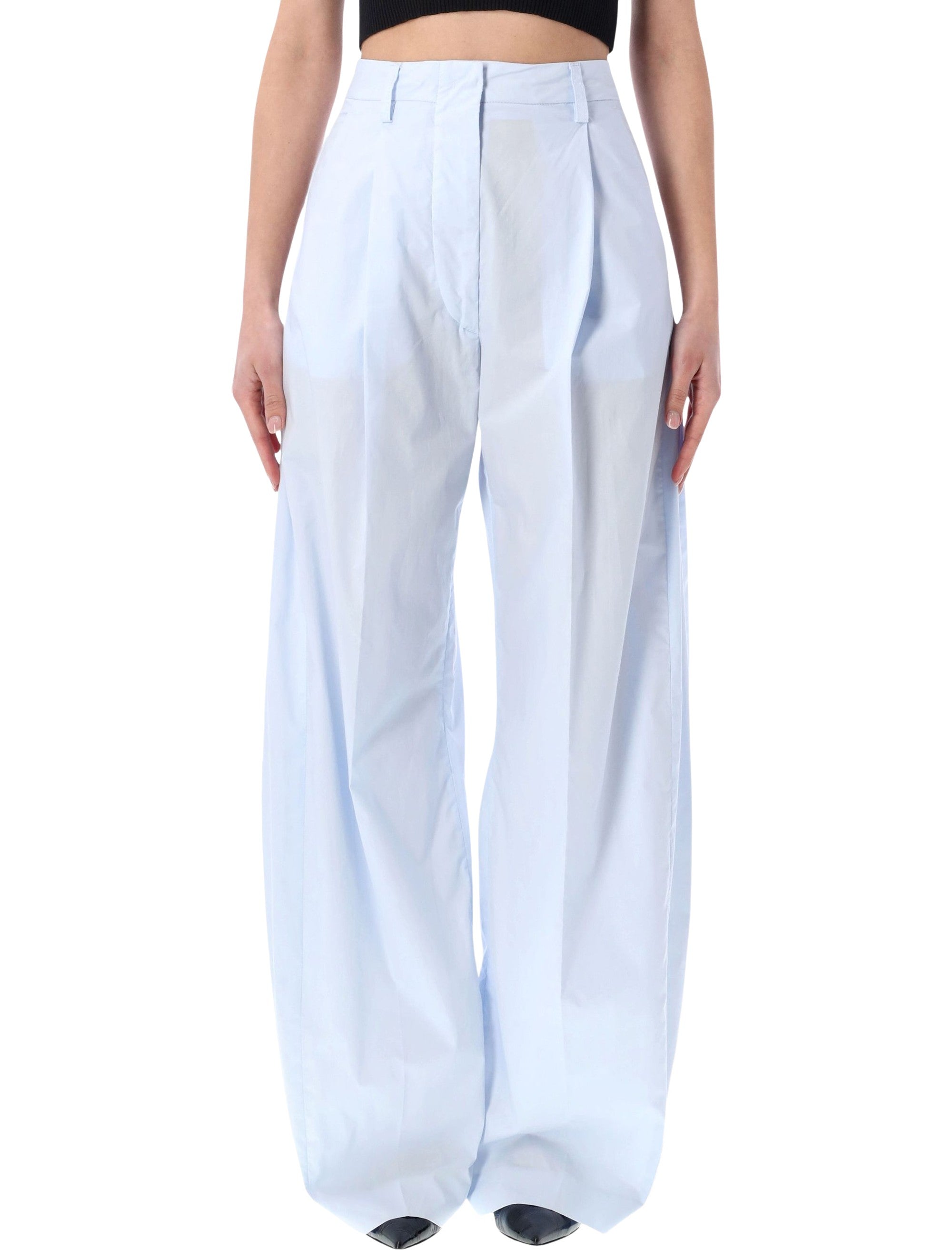 Lightweight Poplin Wide-Leg Billie Pants