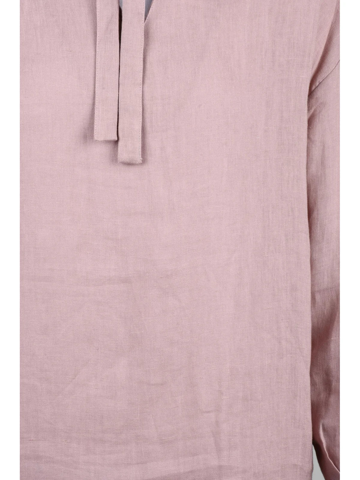 Red Gauzed Linen Blouse