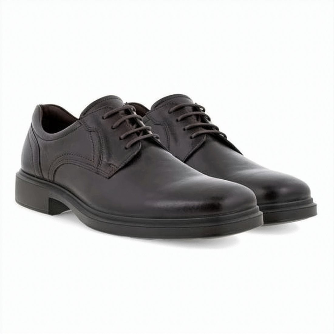 Lace-Up Brown Leather Dress Shoes with Polished Finish