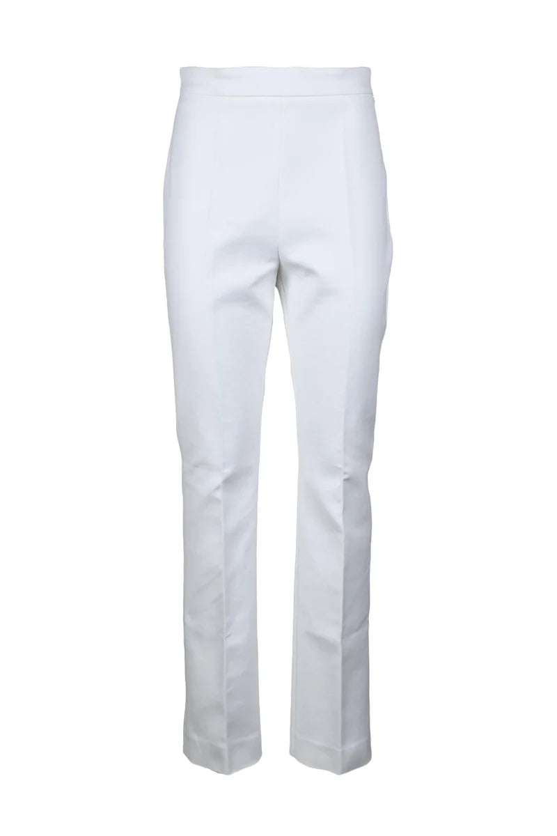 Cotton Stretch Trousers - White