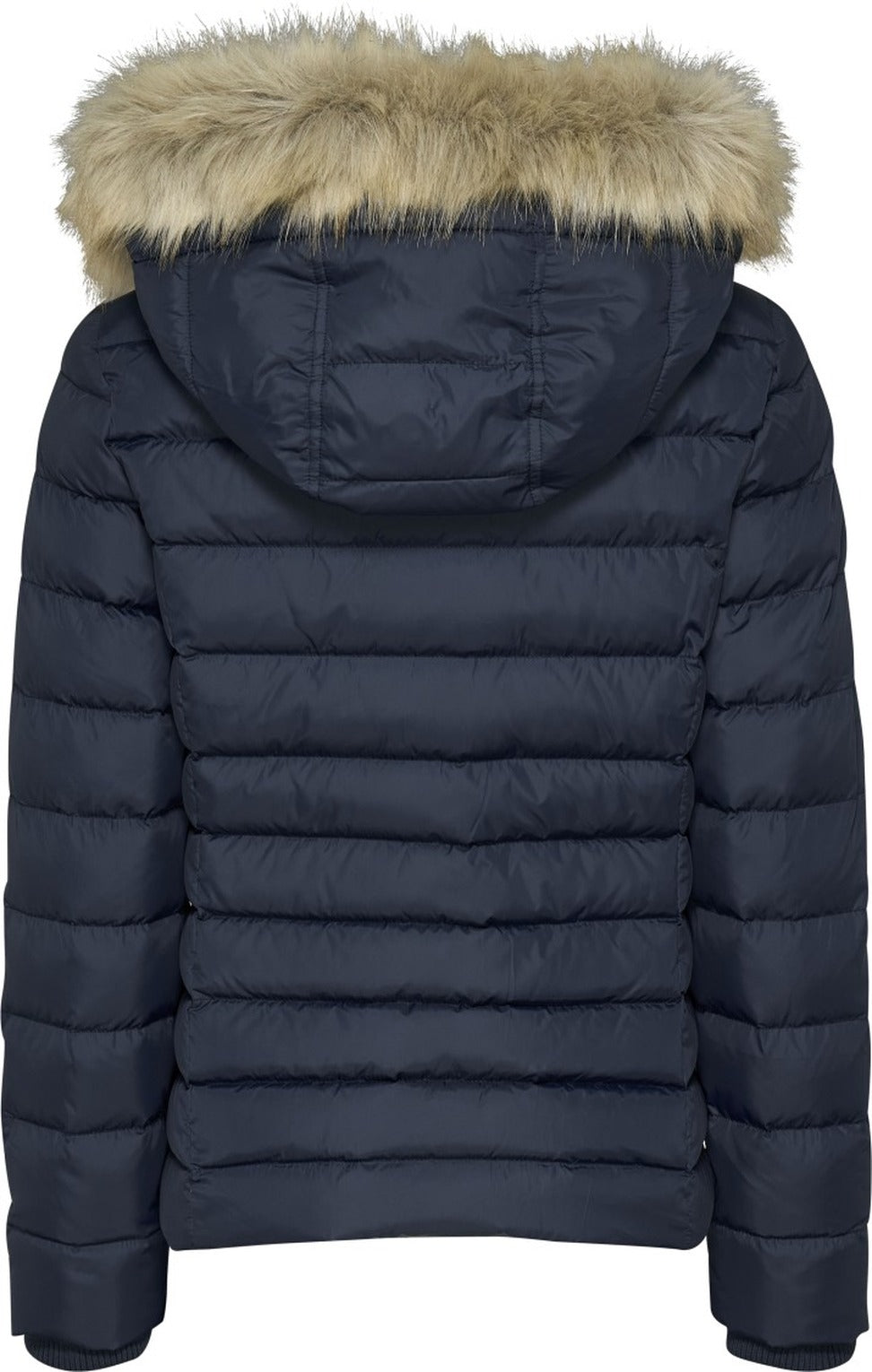Down Jacket With Removable Hood And Cozy Feather Padding