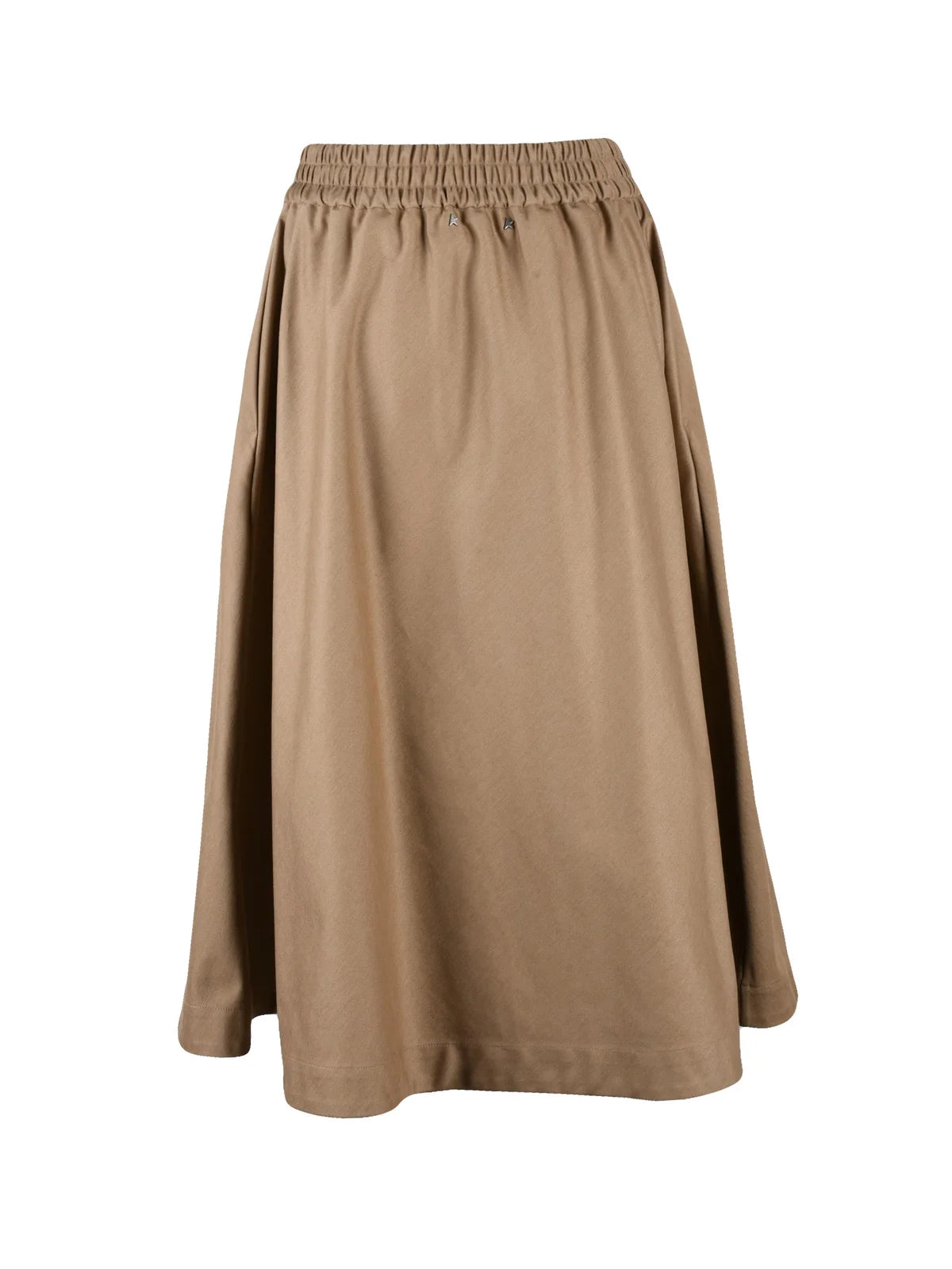 Beige Morena Cotton Elastomultiester Polyester Circle Skirt