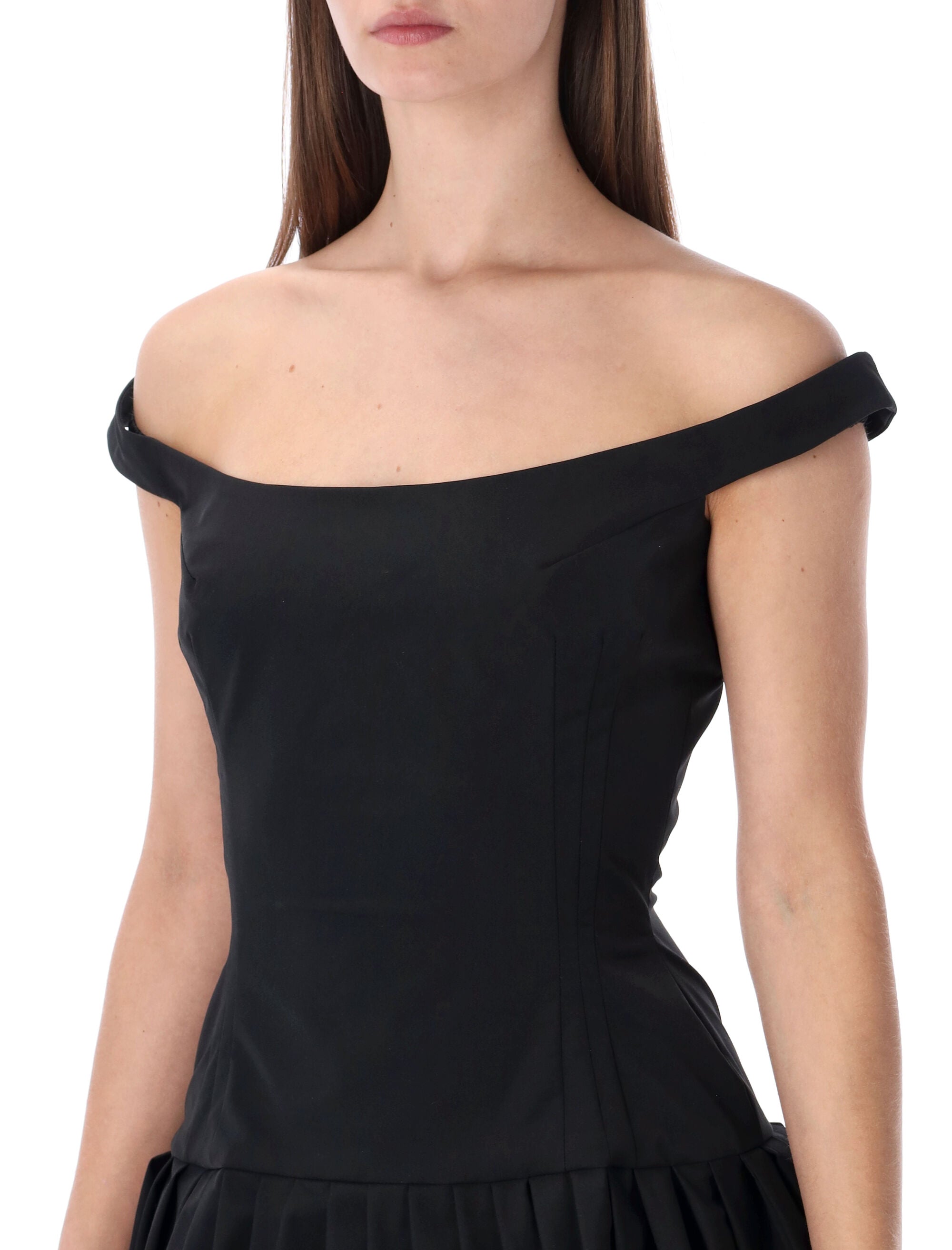Off-Shoulder Black Mini Dress