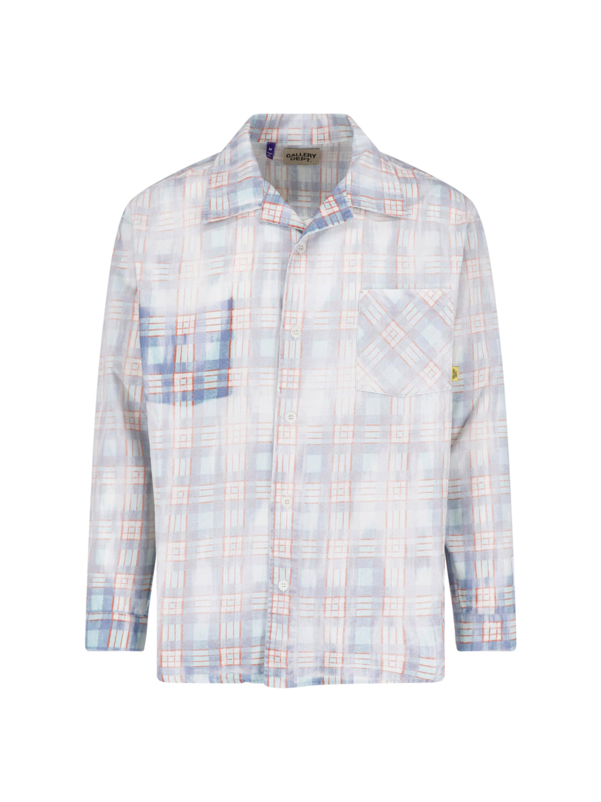 Blue Pastel Plaid Relaxed Fit Shirt