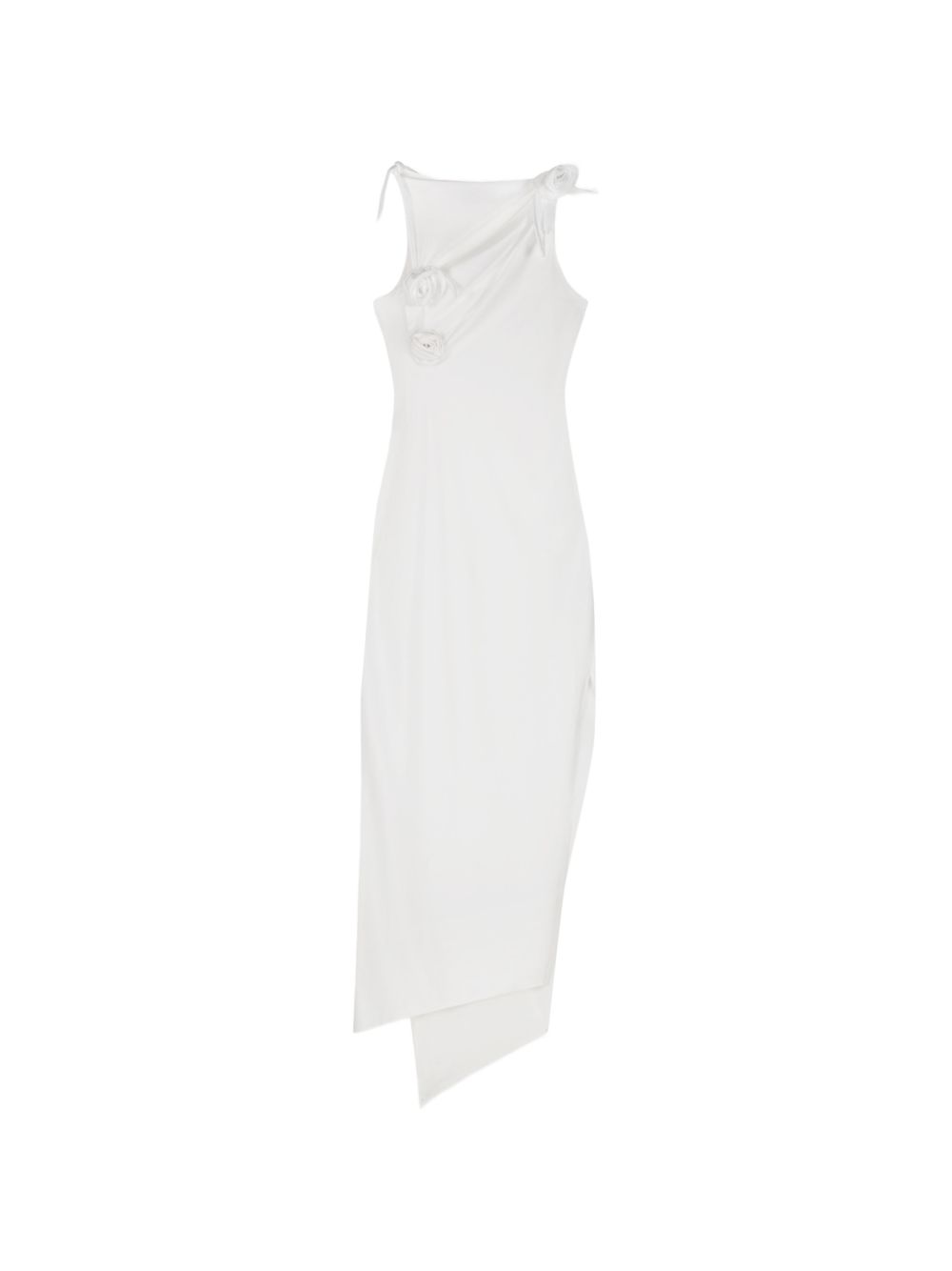 Asymmetric Midi Dress with Knot