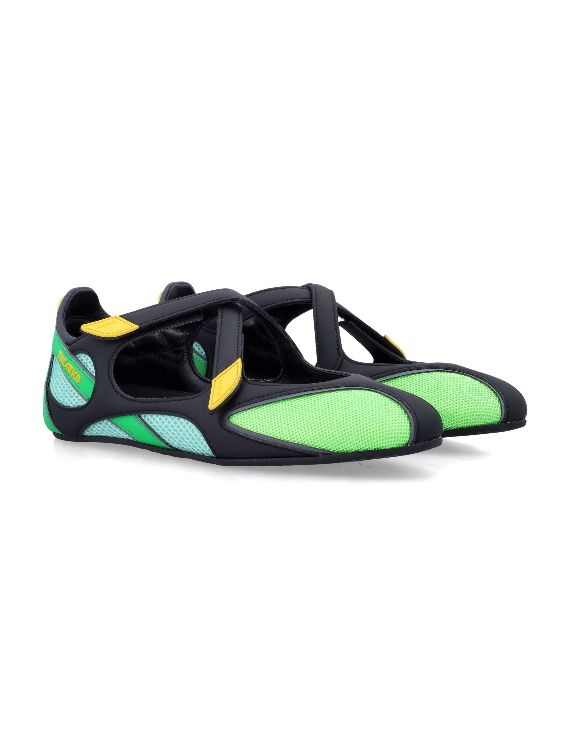 Dynamic Mesh Ballerina with Leather Accents