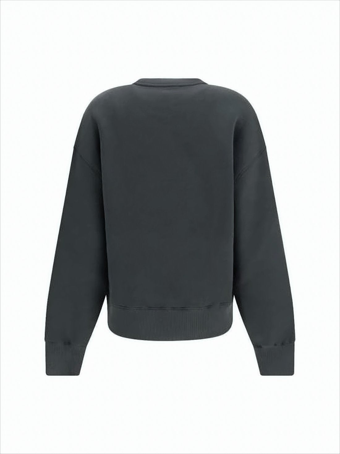 Cropped Long-Sleeve Sweatshirt with Ribbed Details