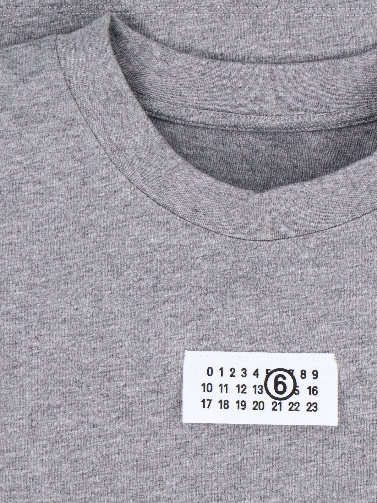 Cotton Grey T-shirt with Numeric Logo Patch