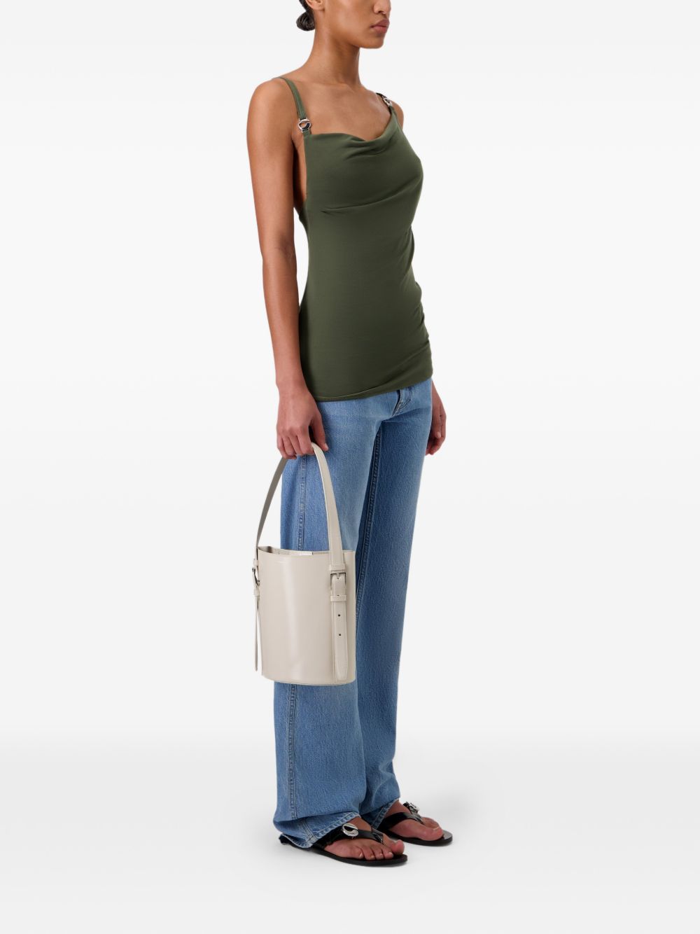 Draped Cowl Neckline Tank Top