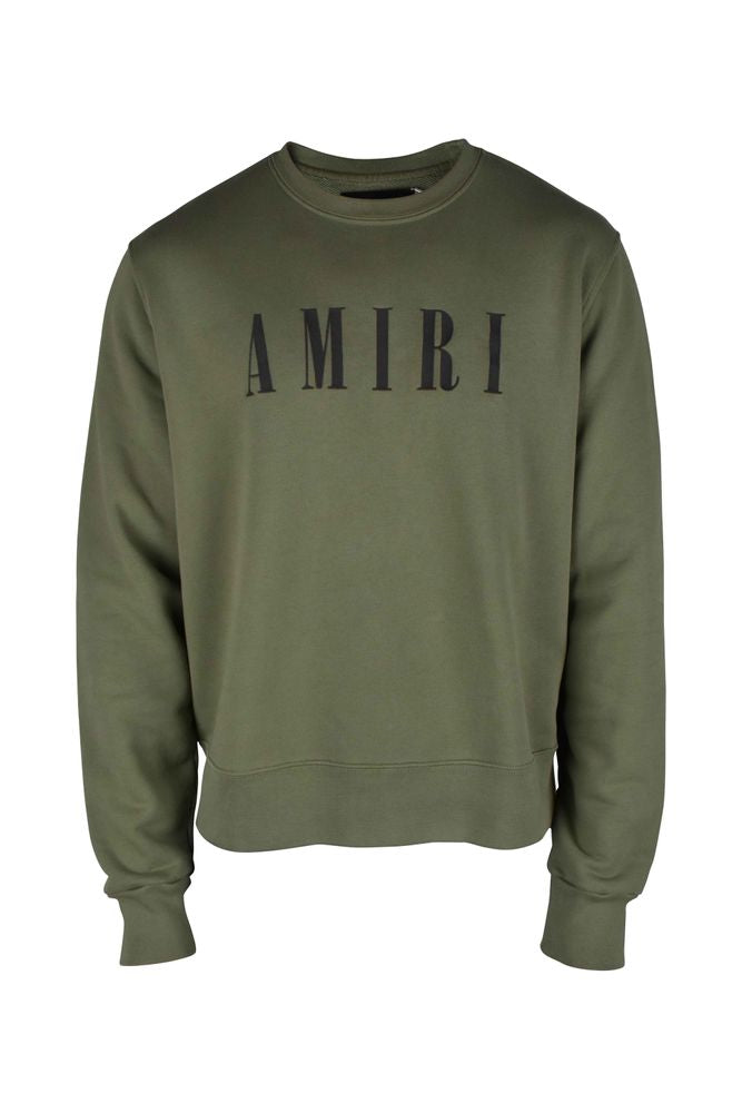 Relaxed Fit Khaki Green Cotton Sweatshirt