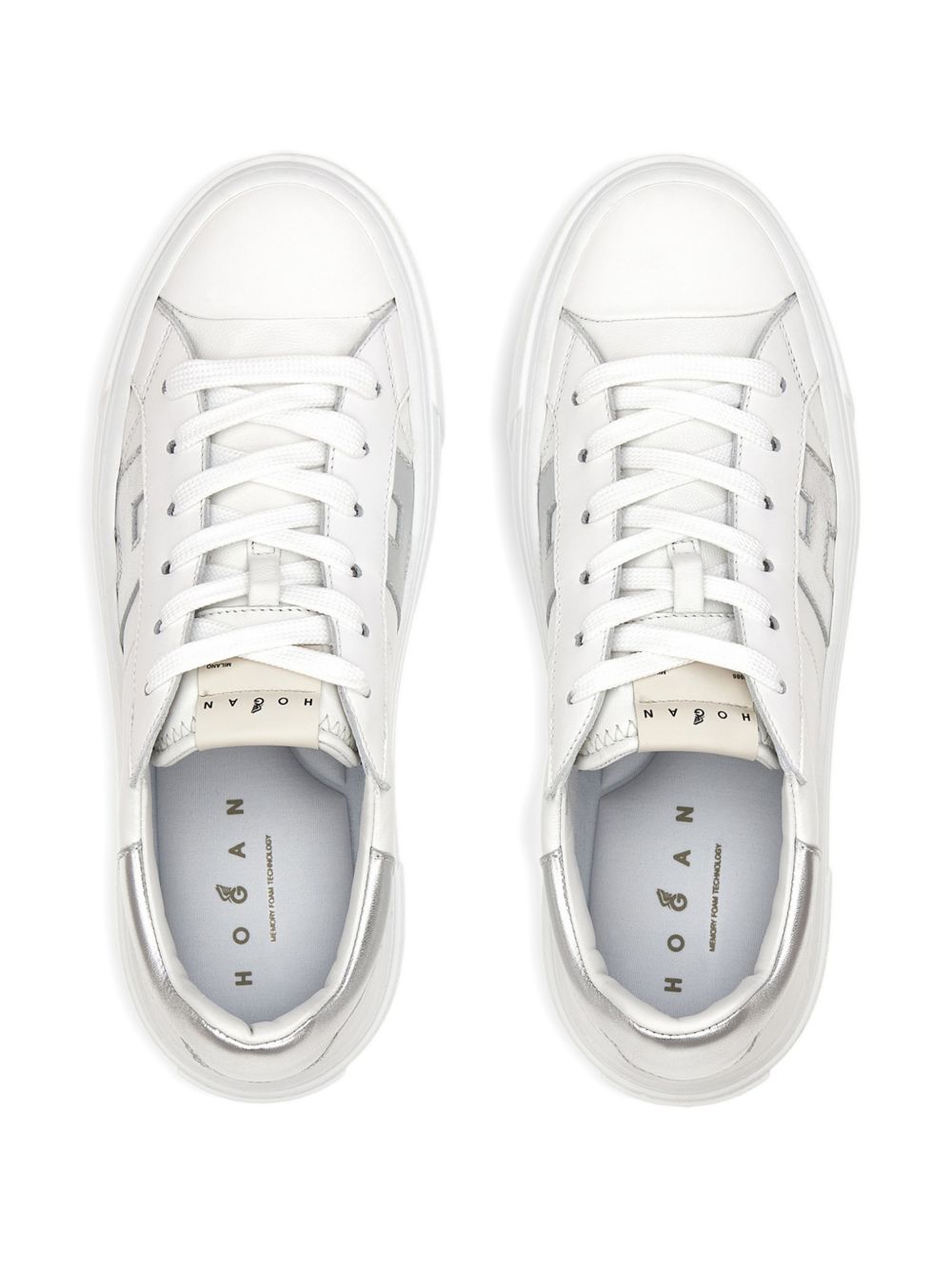 Low-Top Sneakers With Silver Accents