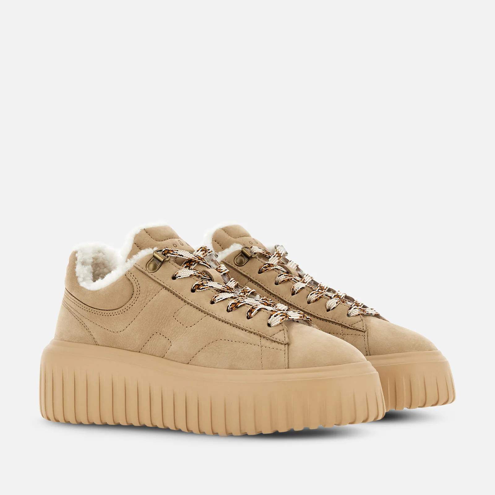 H-Stripes Sneakers With Sole And Lace-Up Front