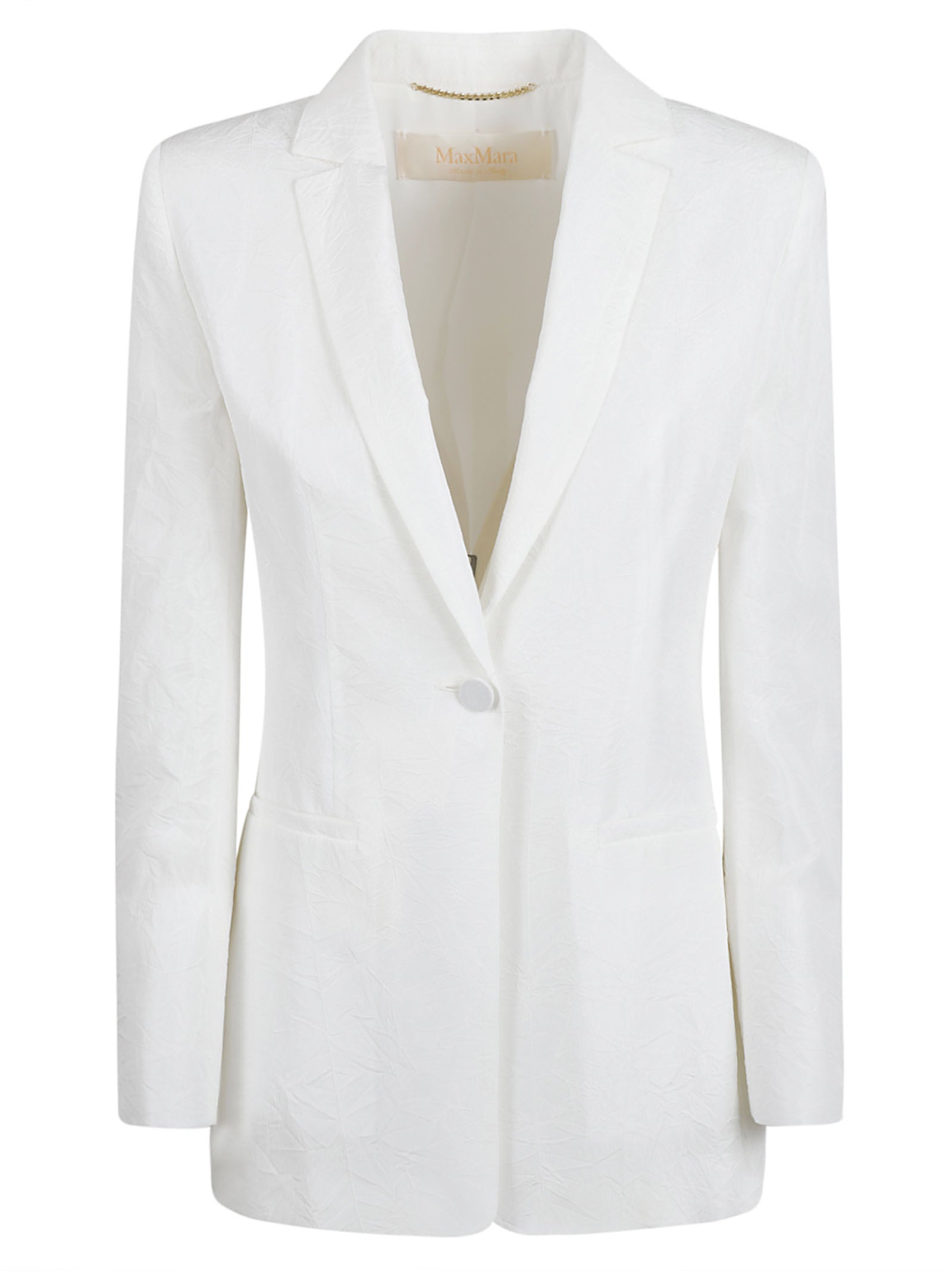 Tailored White Jacket with Structured Silhouette