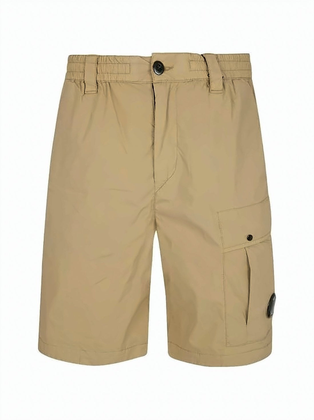 Tailored Mid-Thigh Shorts With Elastic Waistband And Distinct Logo