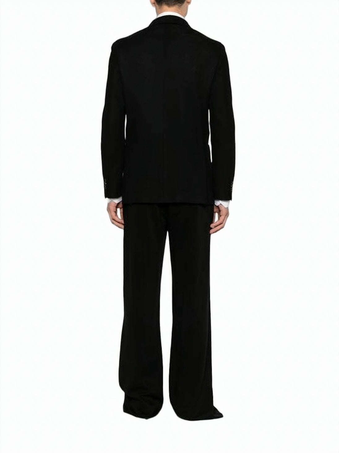 Classic Tailored Black Cotton Suit Set