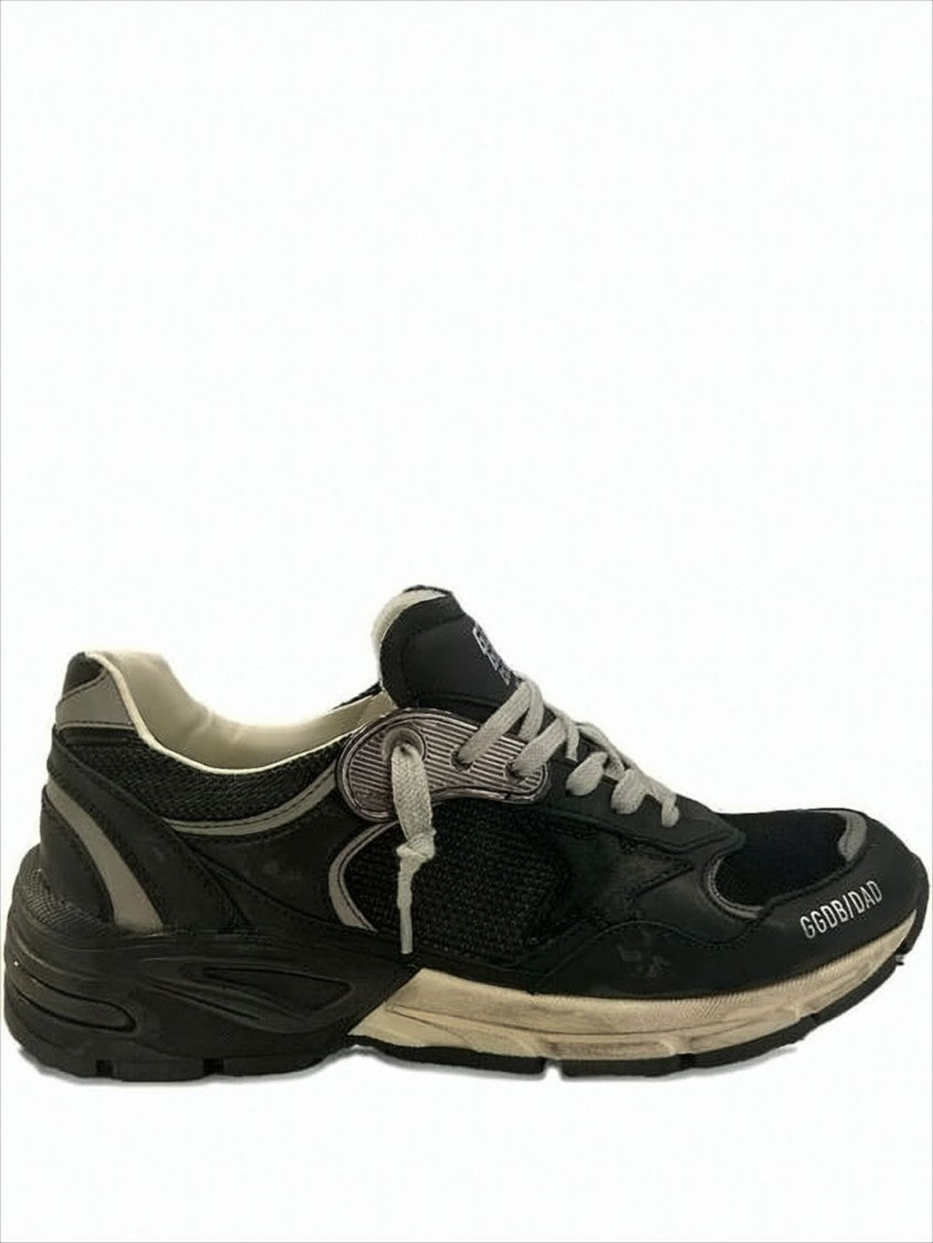Layered Suede and Mesh Sneakers