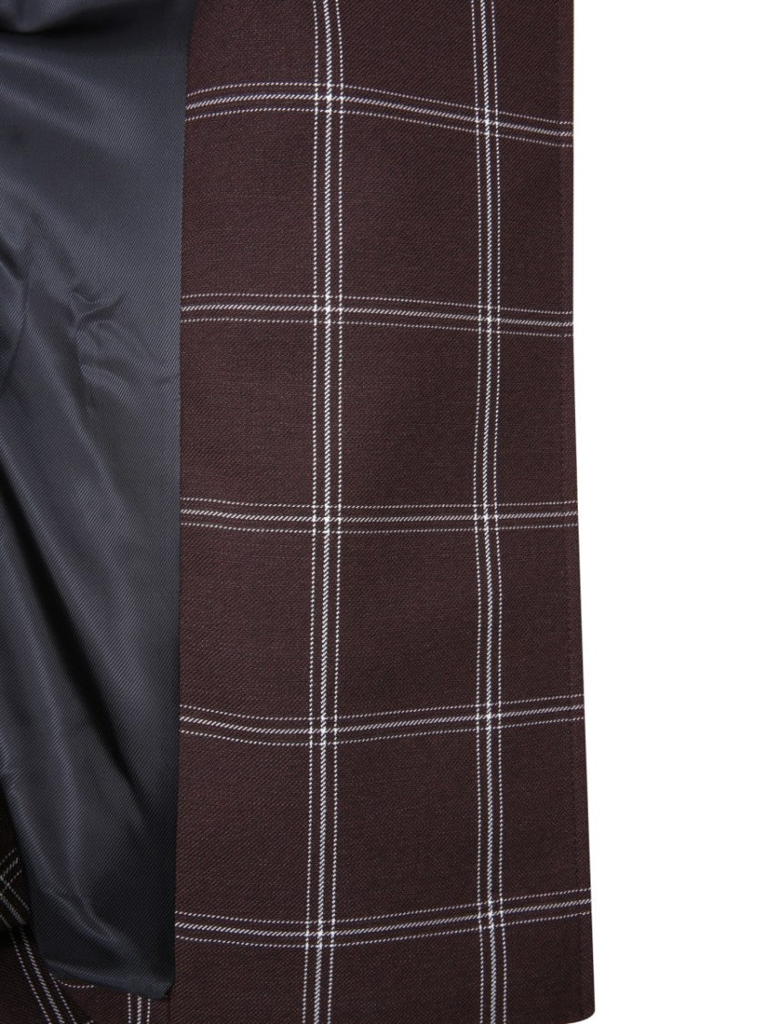Double-Breasted Trench Coat With Two-Tone Design