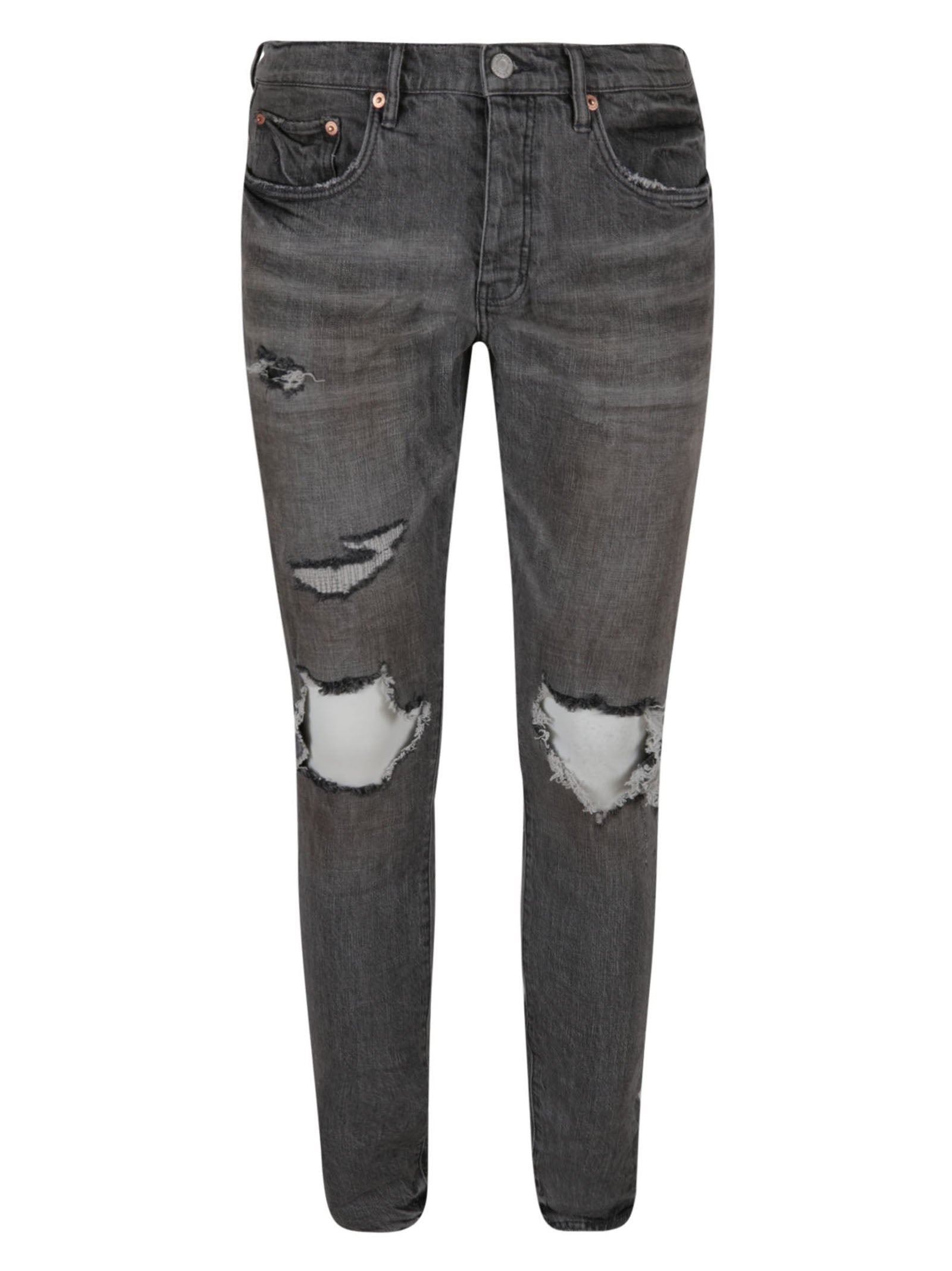 Sprane czarne dżinsy o fasonie slim fit