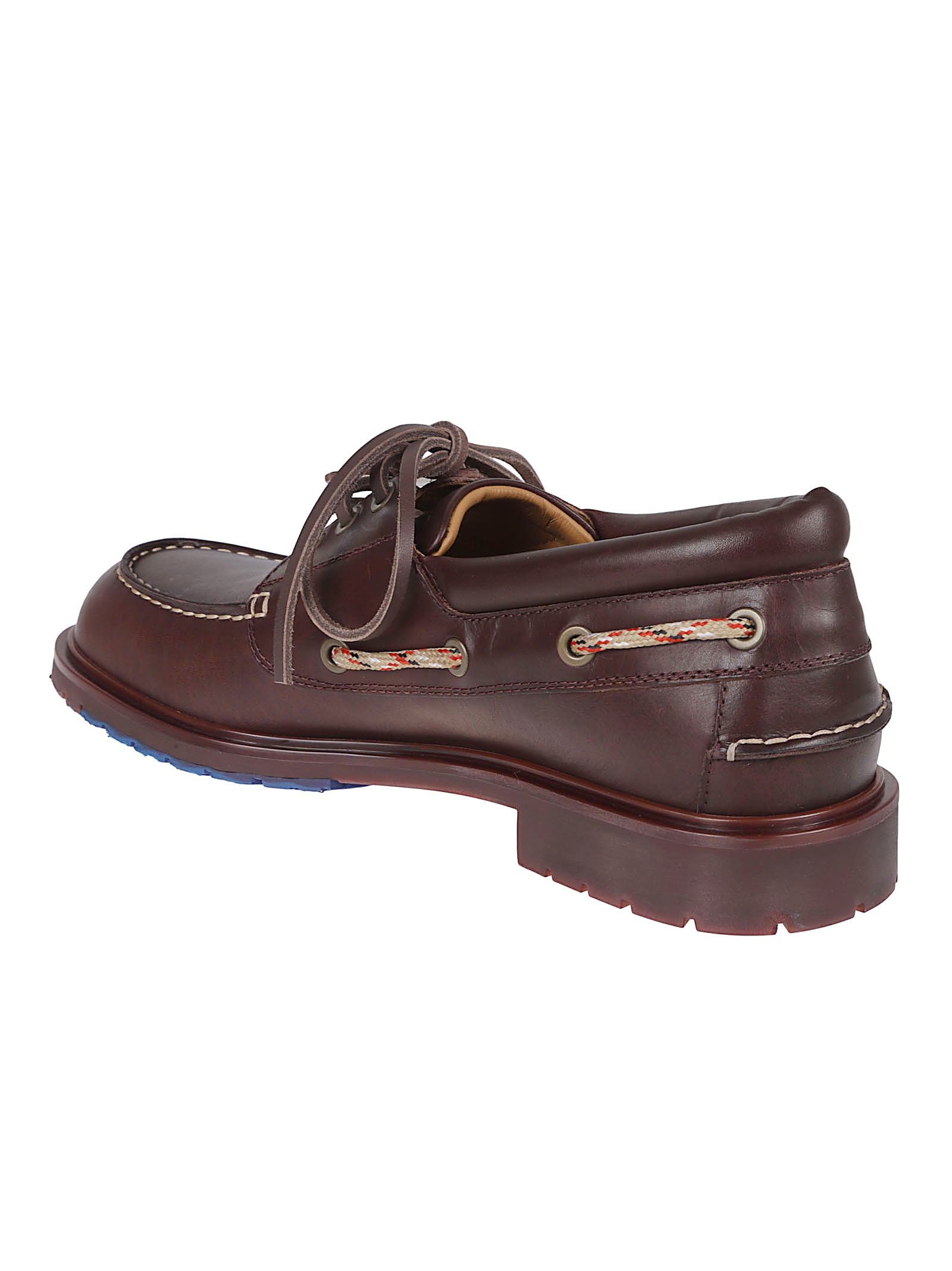Moccasin-Style Dark Brown Calf Grain Leather Loafers
