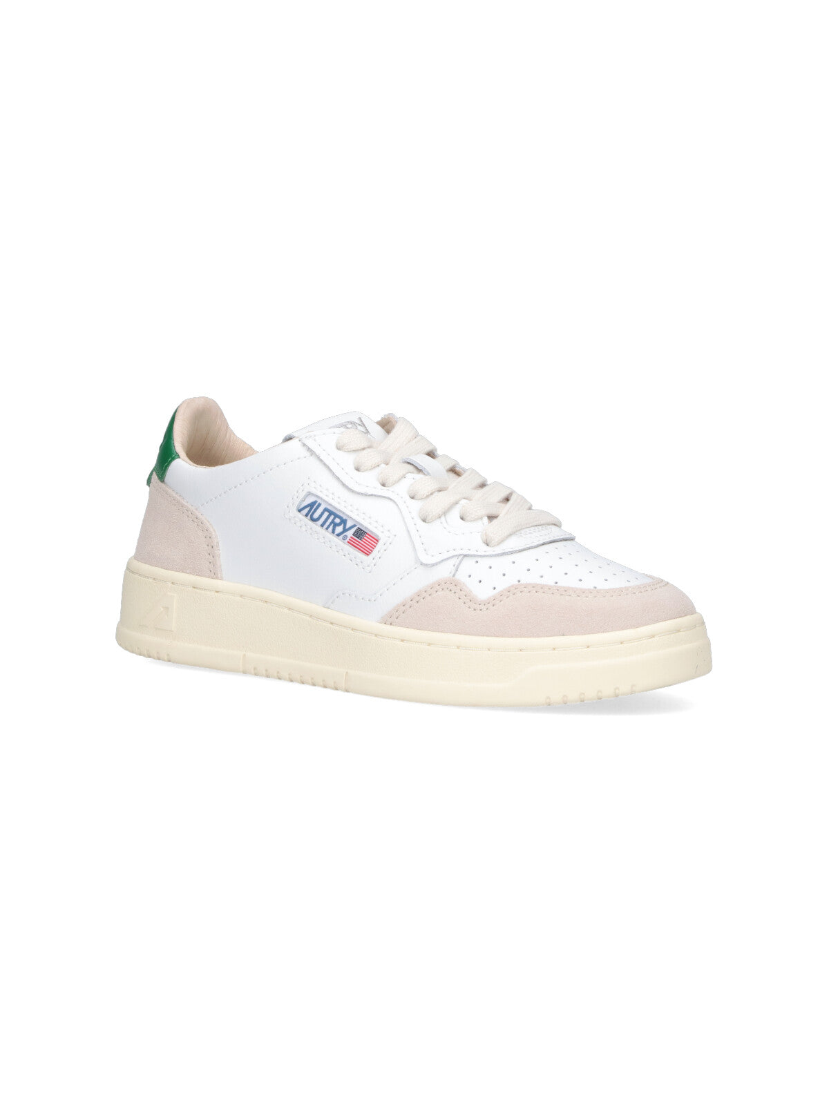 Low-Top White Leather Sneakers