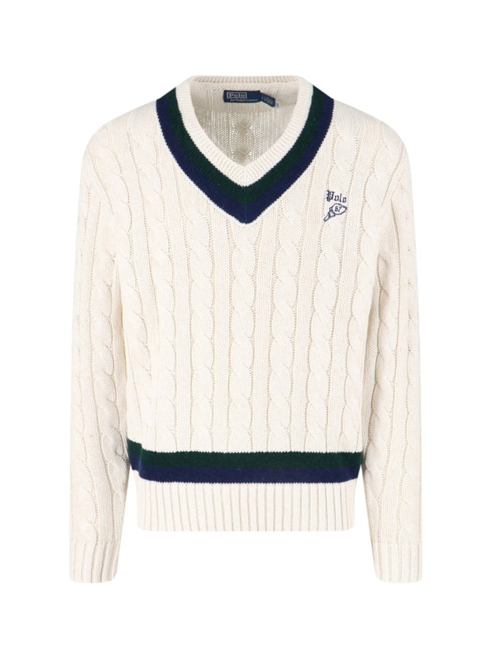 Cable-Knit Cricket Sweater Cream