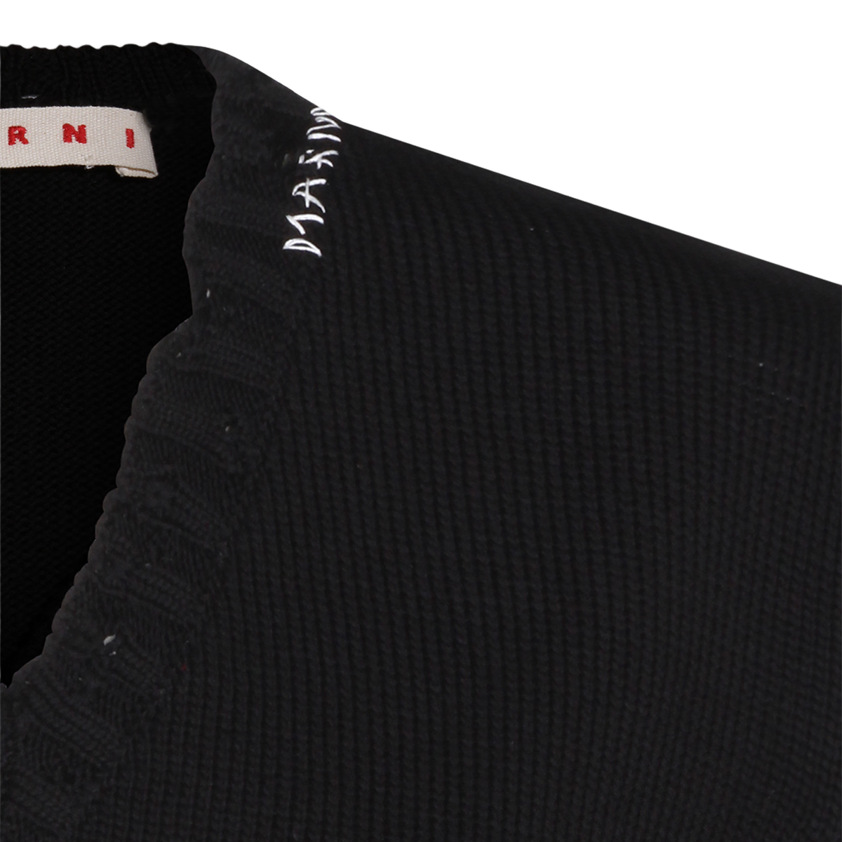 Sleeveless Black Knit Sweater Vest With Distressed Detailing