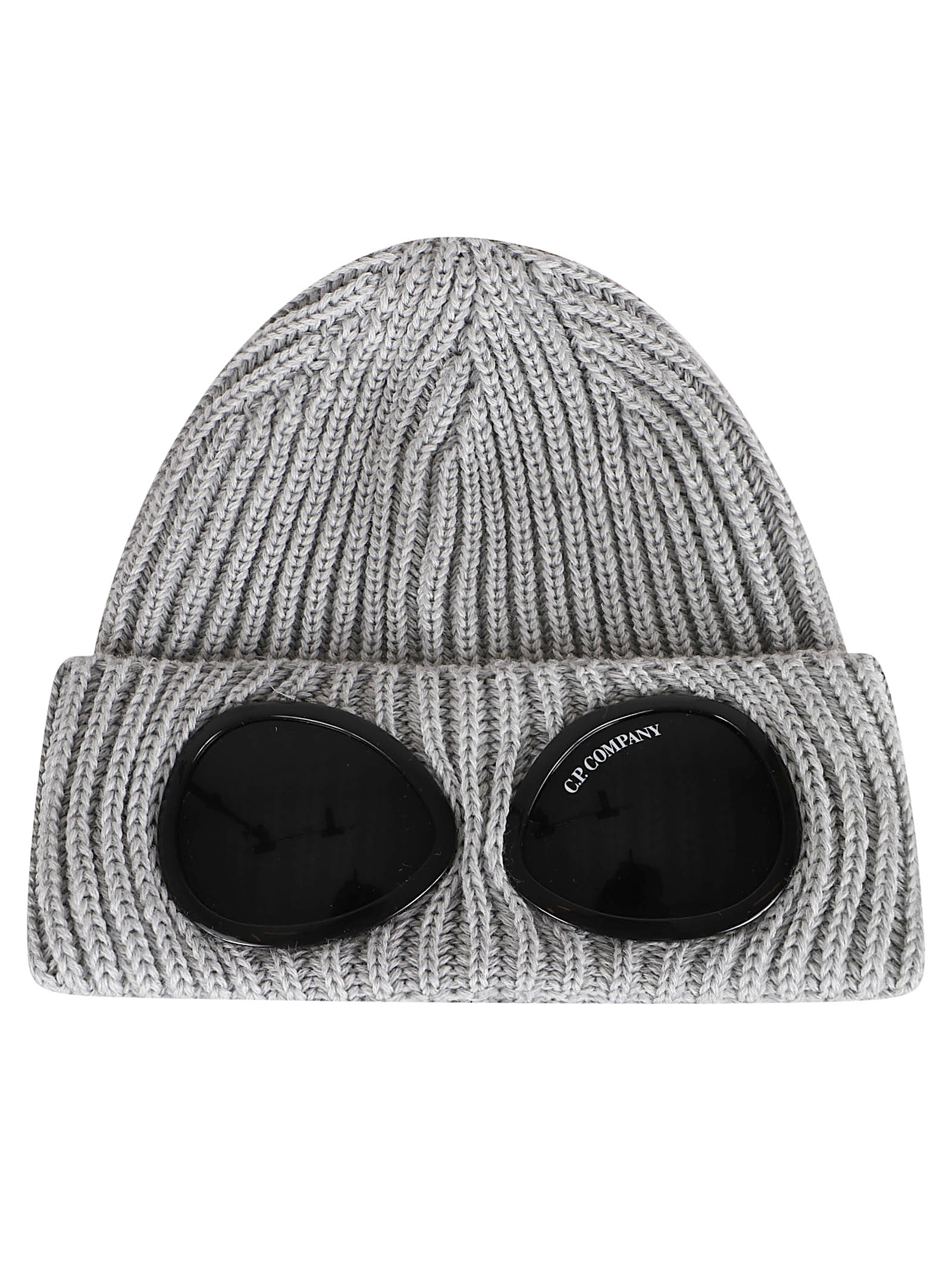Ribbed Knit Hat with Iconic Lenses by C.P. Company