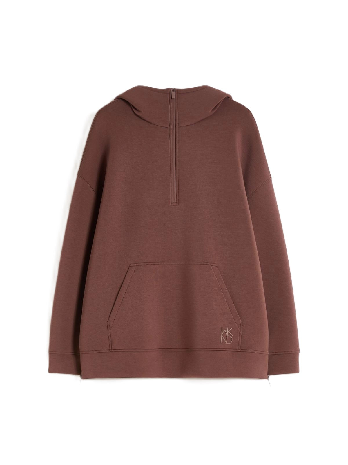 Half-Zip Relaxed-Fit Hoodie with Subtle Logo Embroidery