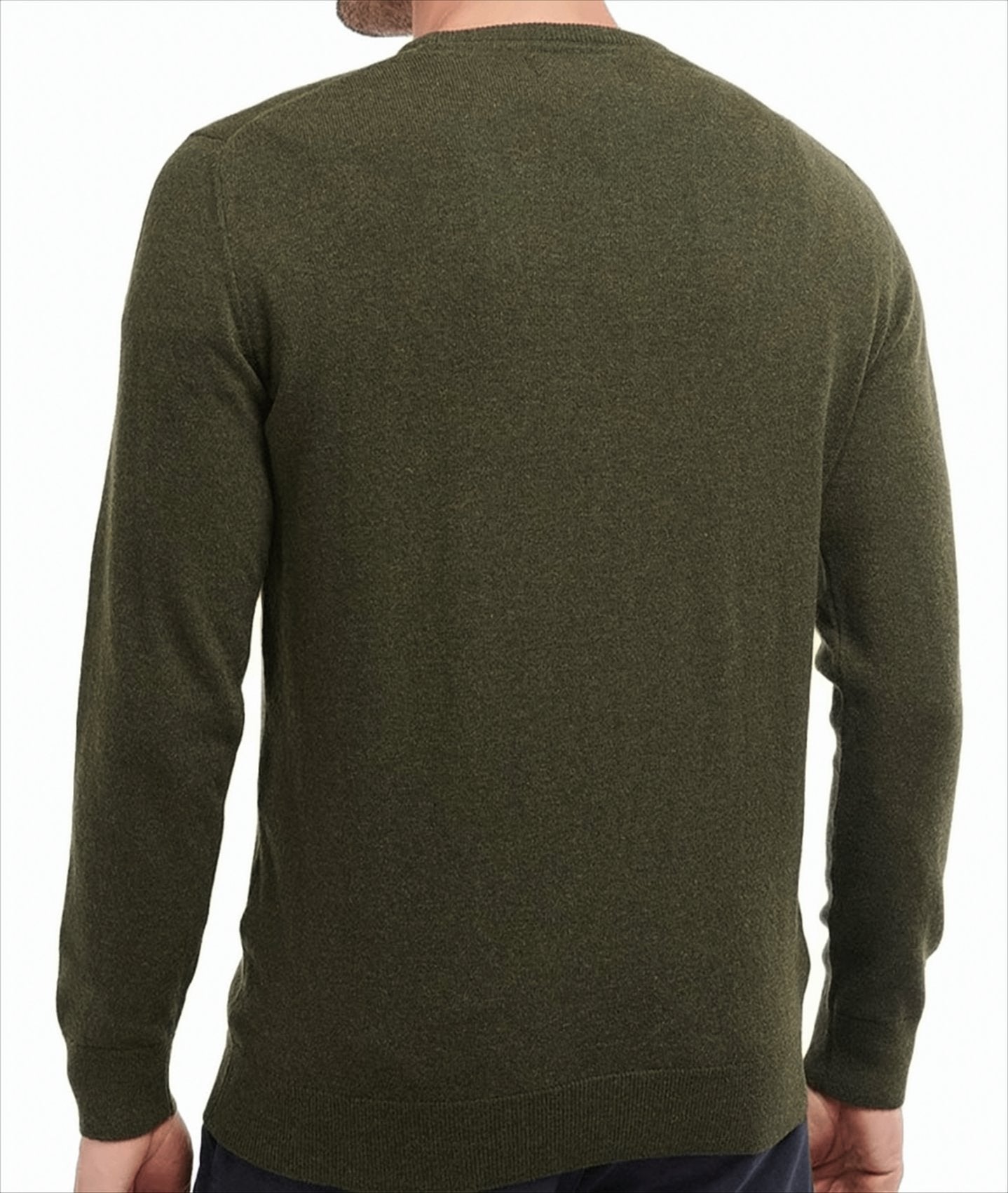 Classic Fit Lambswool Sweater with Embroidered Detail