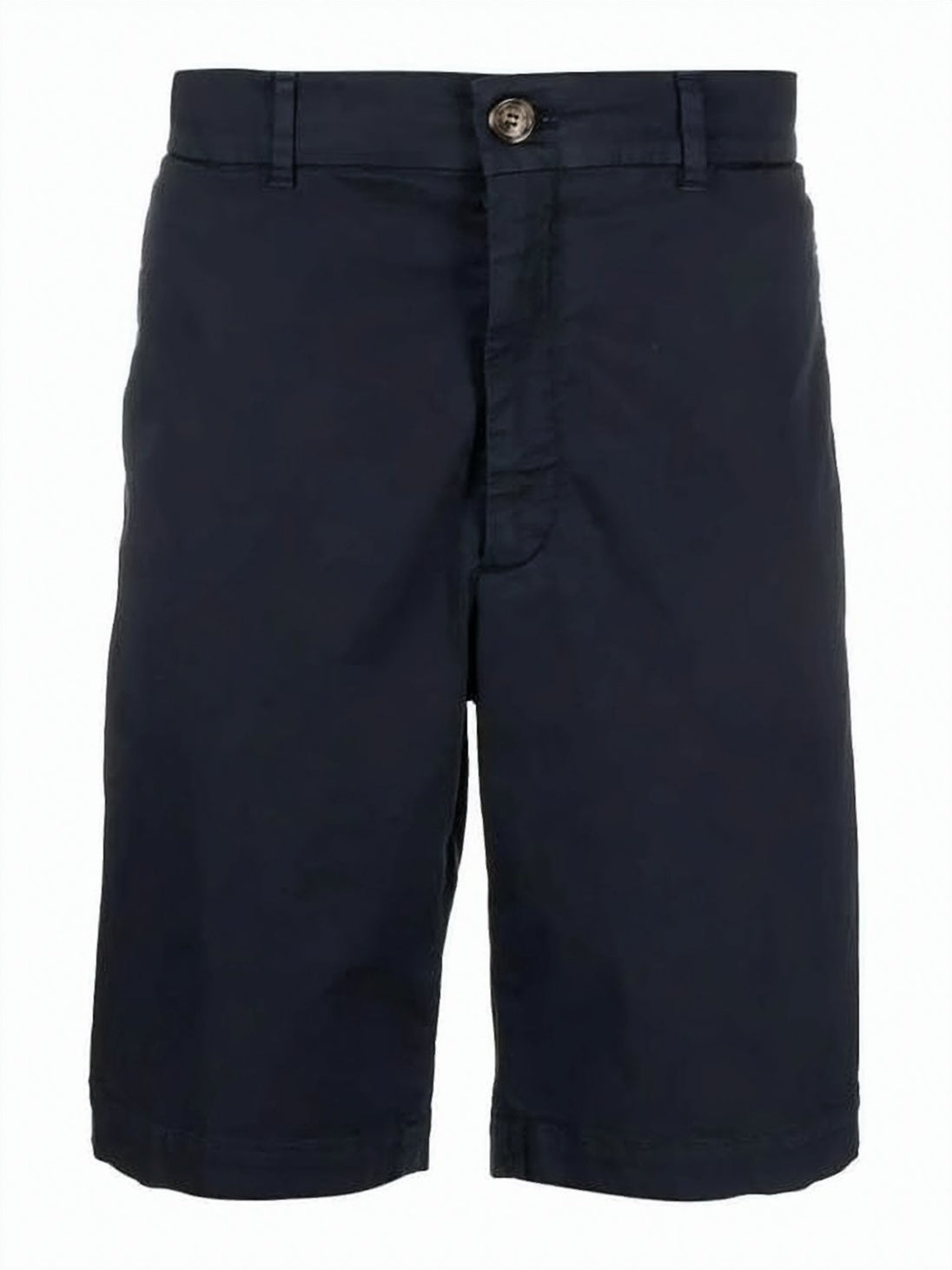 Tailored Blue Shorts With Button Closure