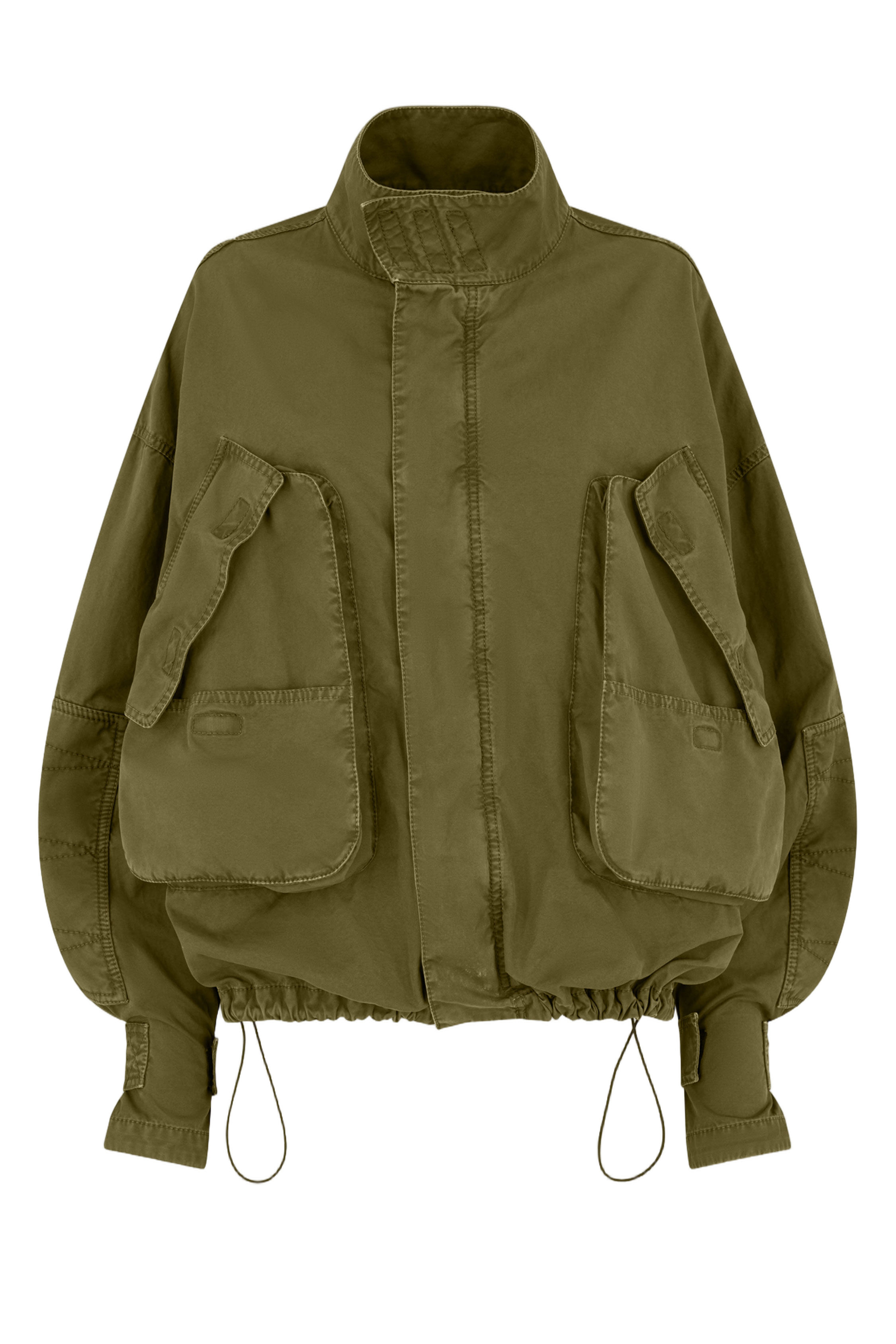 Boxy Olive Green Utility Jacket
