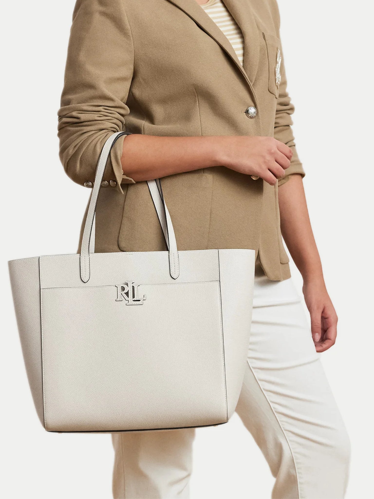 White Recycled Nylon Tote Bag